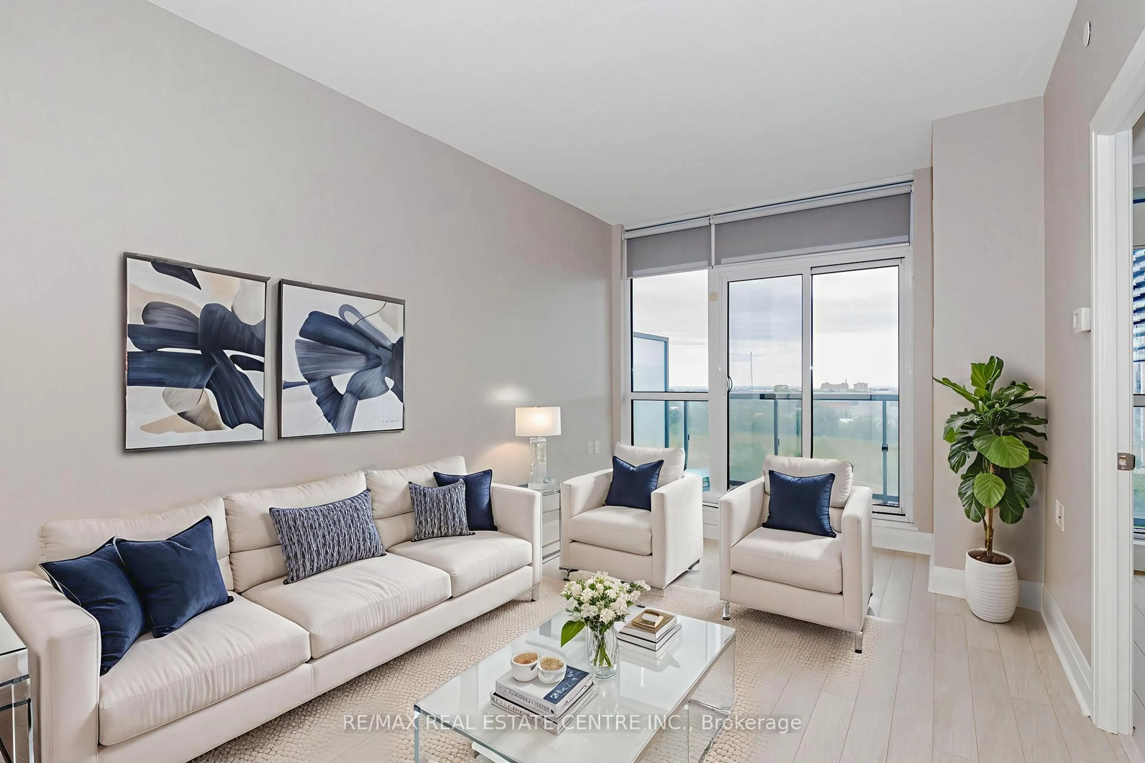 Living room with furniture, unknown for 15 Zorra St #506, Toronto Ontario M8Z 0C1