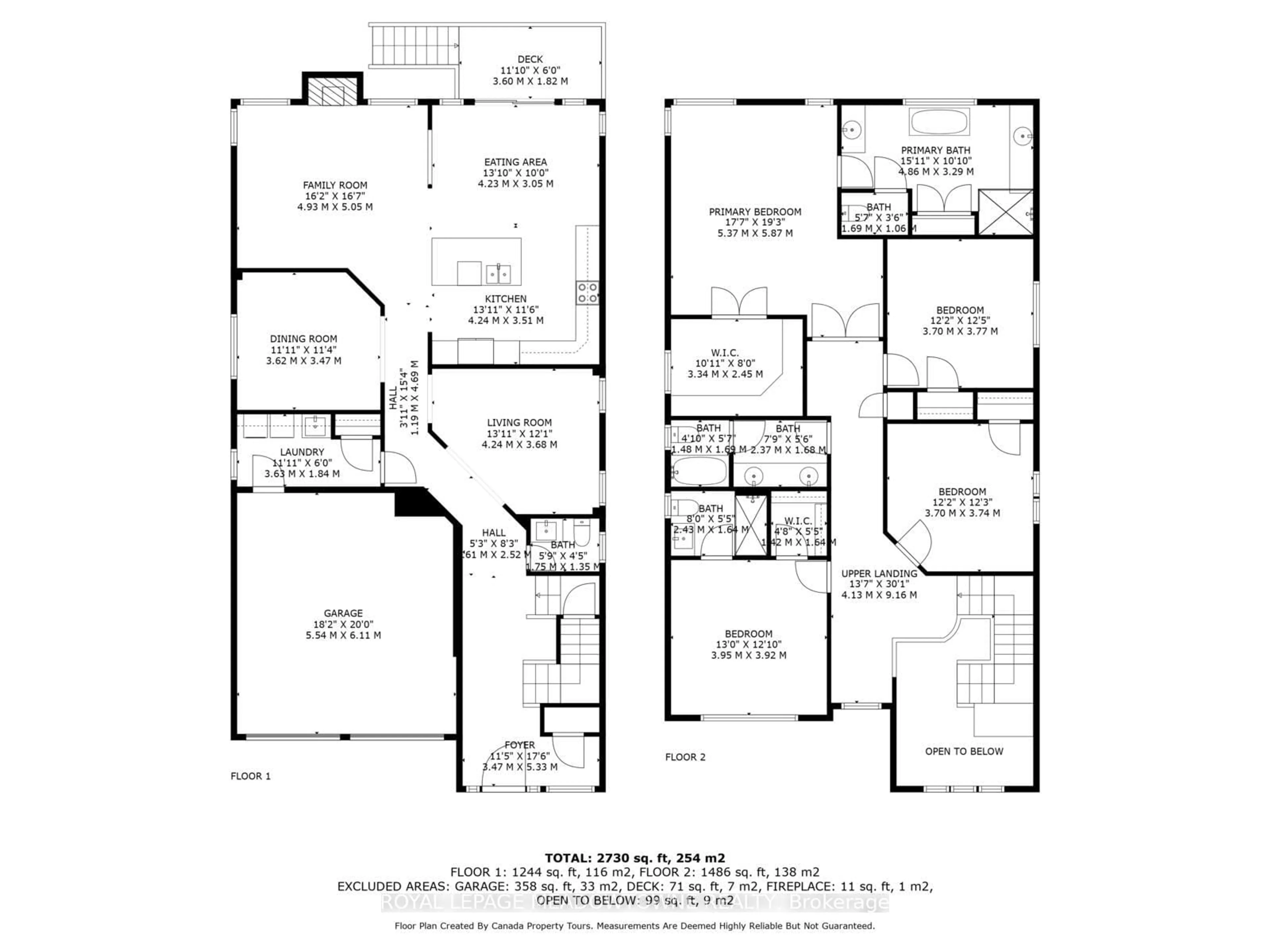 Floor plan for 121 Upper Canada Crt, Halton Hills Ontario L7G 0L3