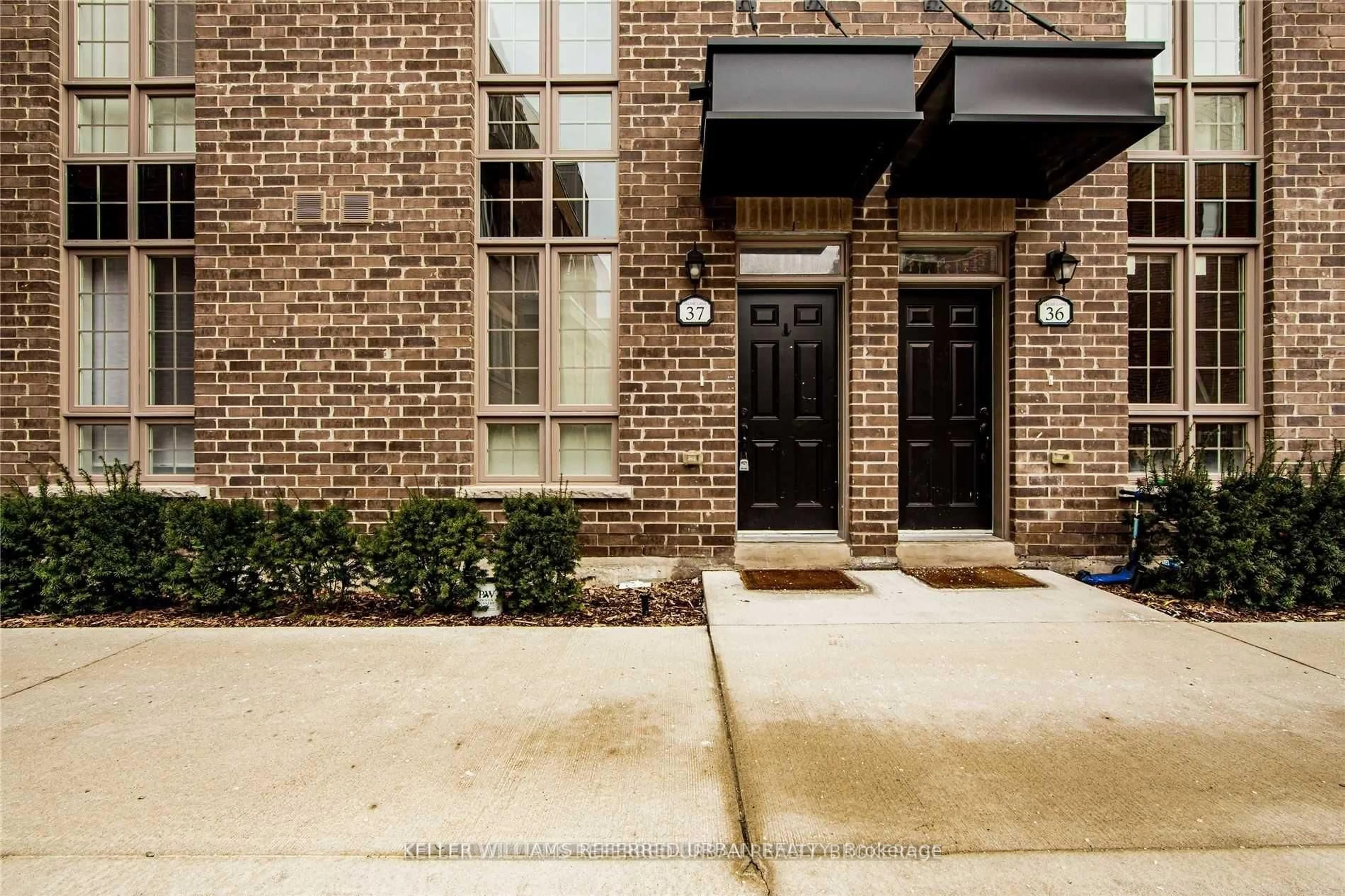 Home with brick exterior material, street for 3 Elsie Lane #37, Toronto Ontario M6P 0B8