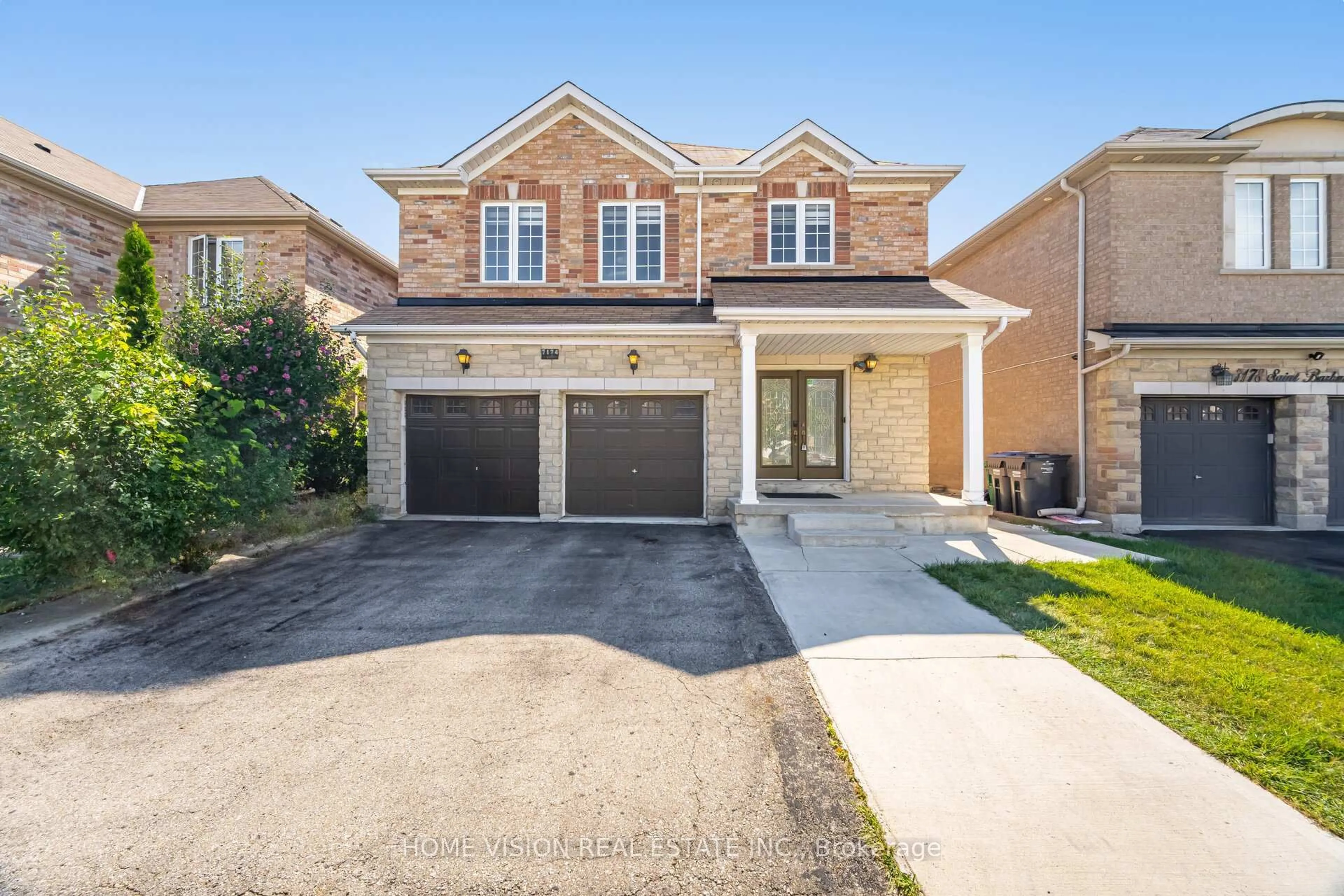 Home with brick exterior material, street for 7174 Saint Barbara Blvd, Mississauga Ontario L5W 0C4