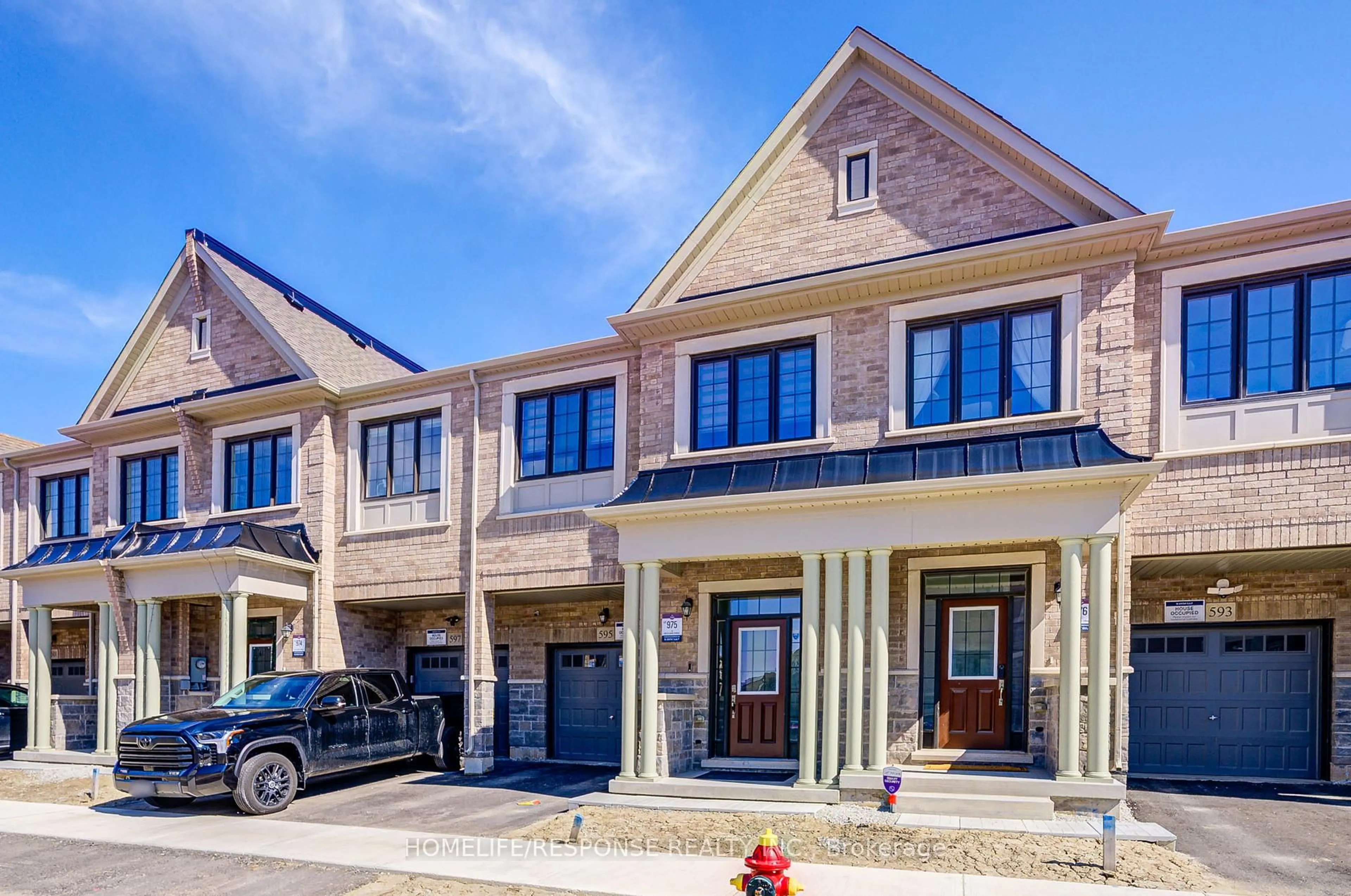Home with brick exterior material, street for 595 CELANDINE Terr, Milton Ontario L9E 1Z7
