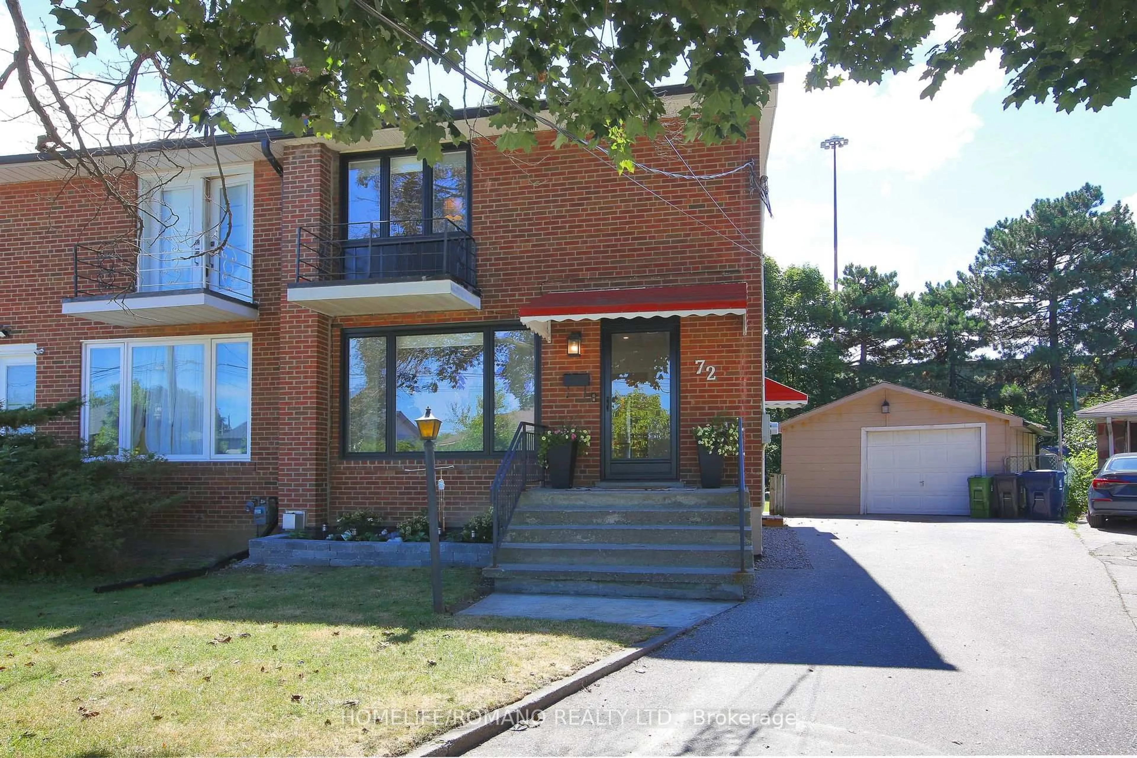 Home with brick exterior material, street for 72 Deverell Cres, Toronto Ontario M3K 1C8