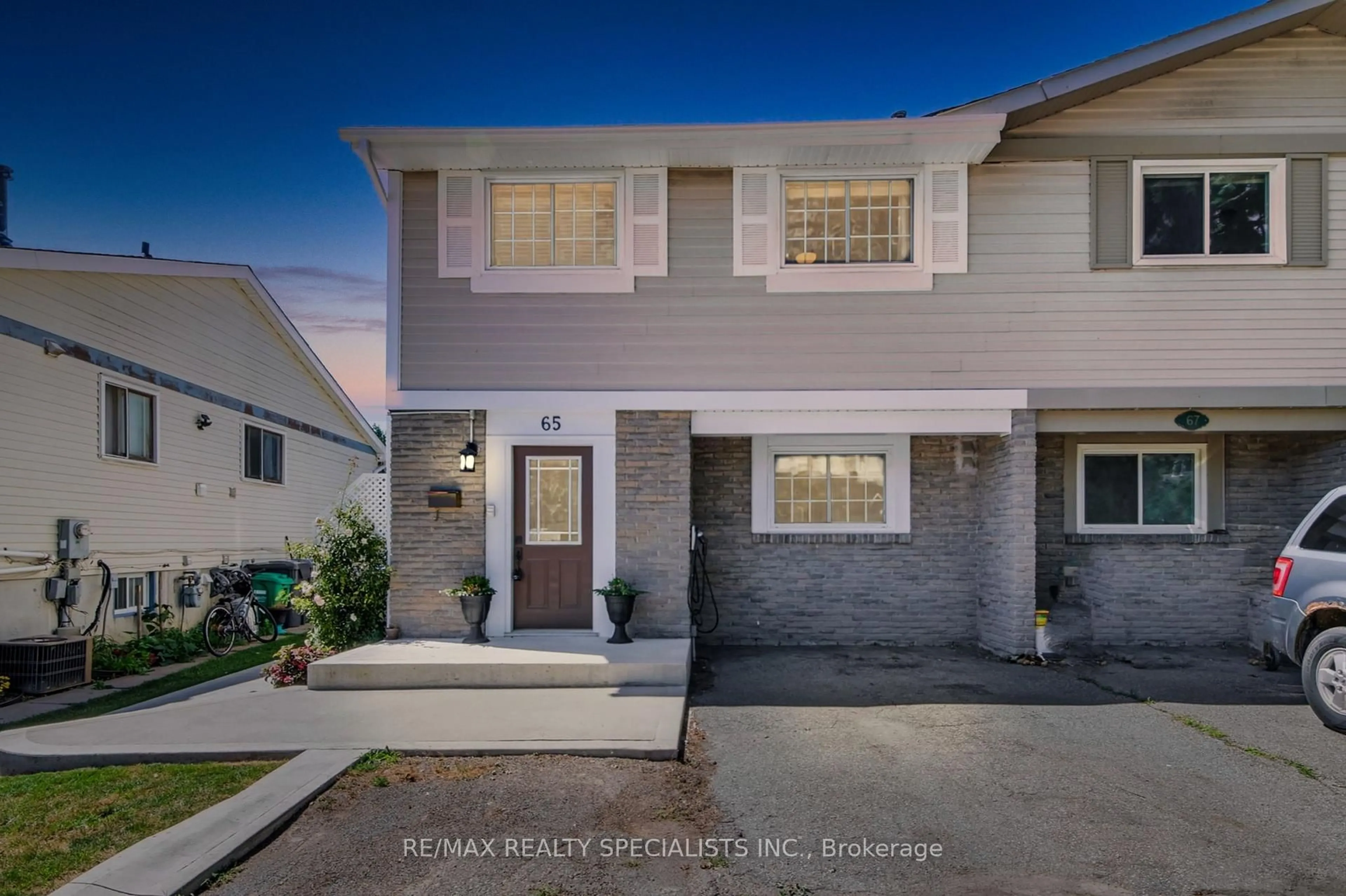 Home with vinyl exterior material, street for 65 Charters Rd, Brampton Ontario L6V 2S8