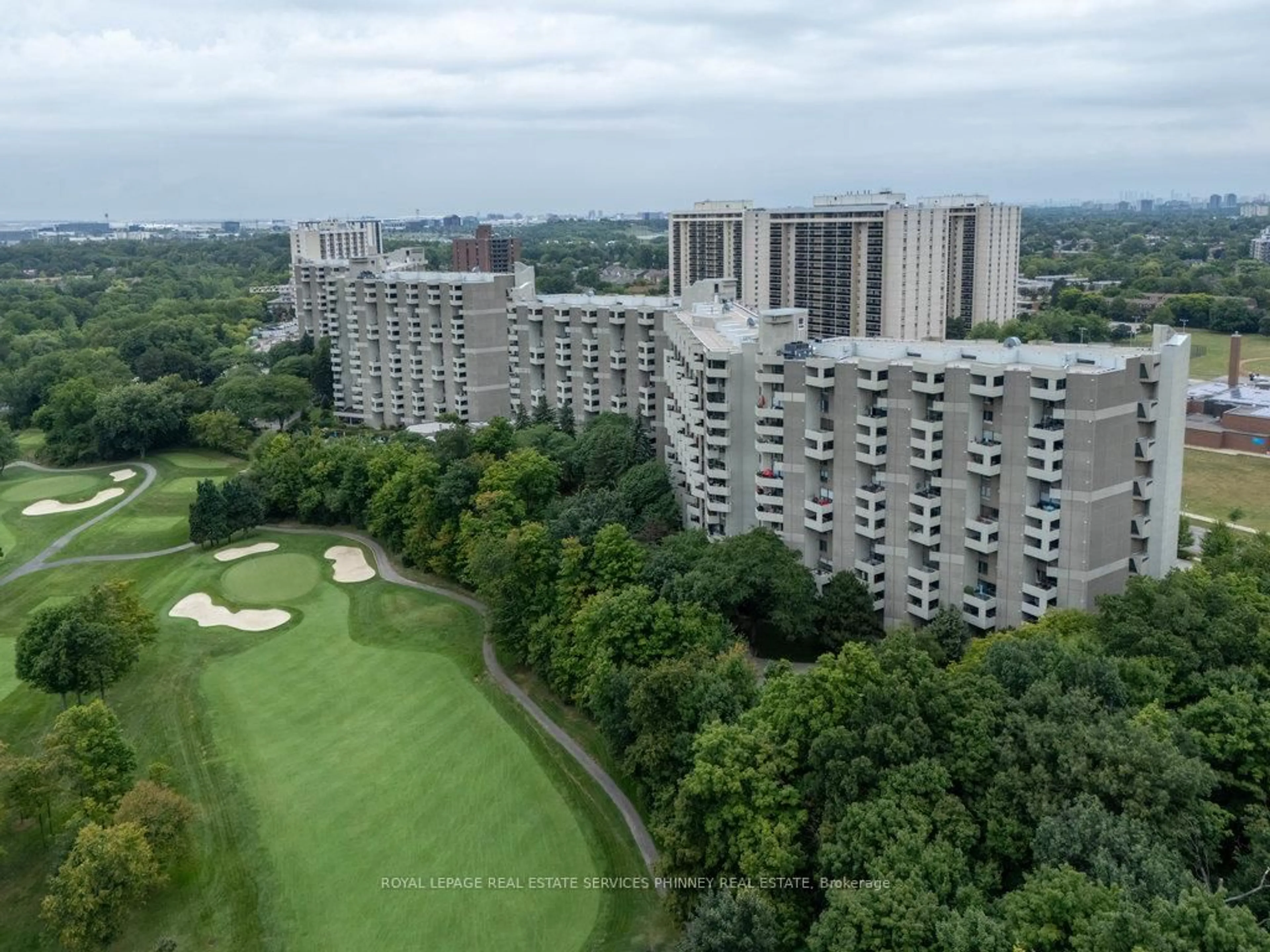 A pic from outside/outdoor area/front of a property/back of a property/a pic from drone, city buildings view from balcony for 288 Mill Rd #A34, Toronto Ontario M9C 4X7