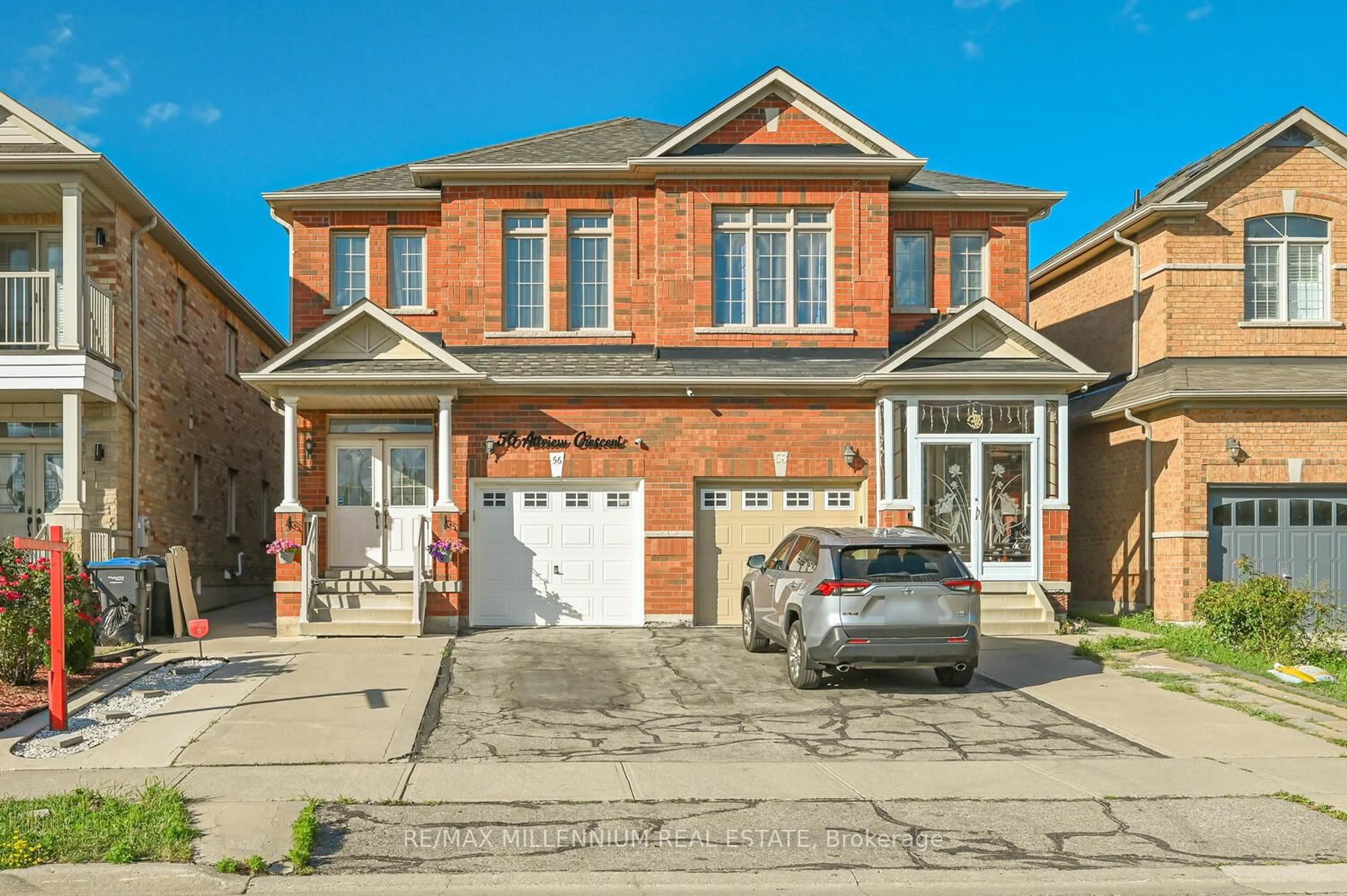 Home with brick exterior material, street for 56 Attview Cres, Brampton Ontario L6P 2R5