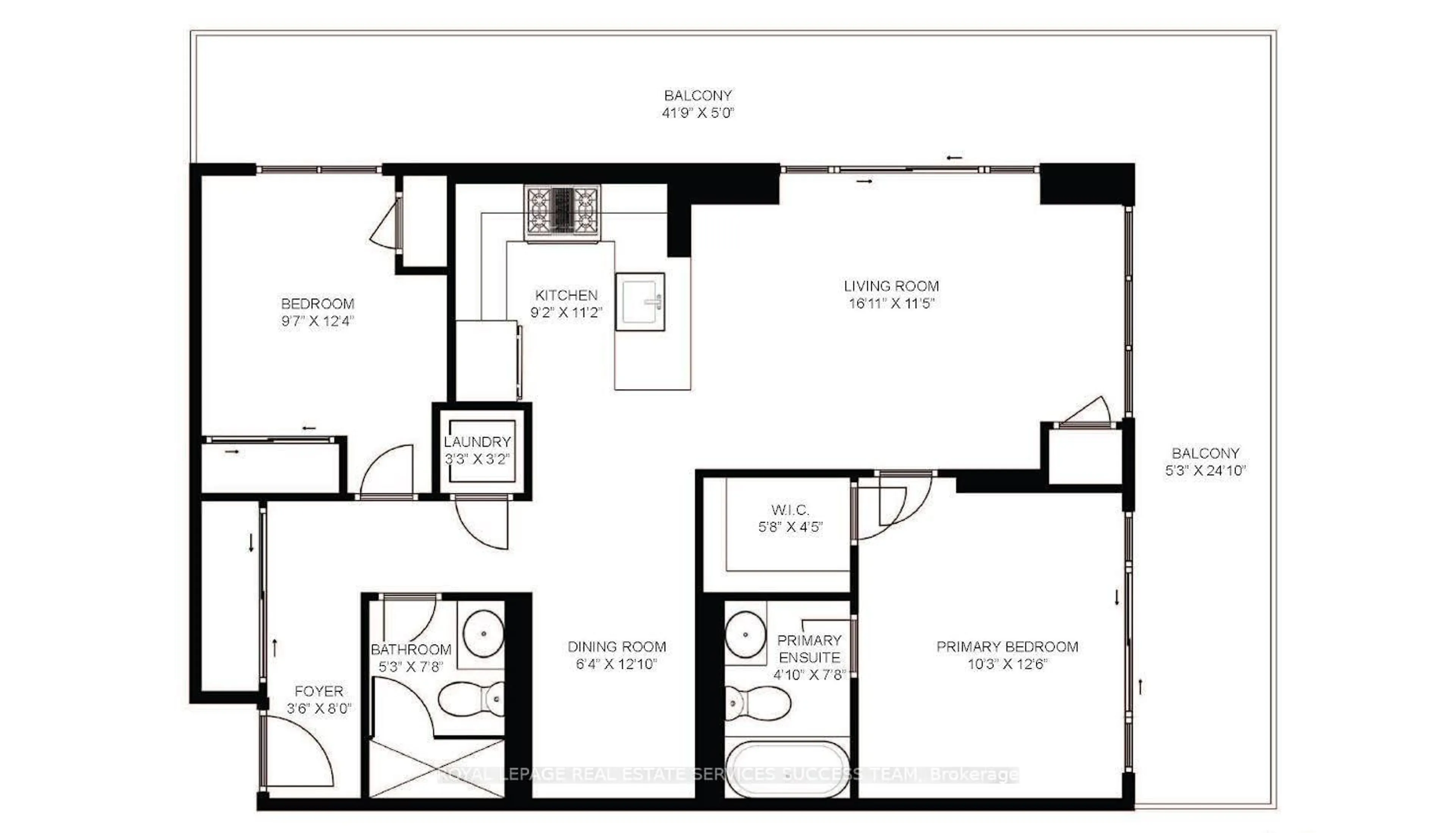 Floor plan for 4633 Glen Erin Dr #1109, Mississauga Ontario L5M 0Y6