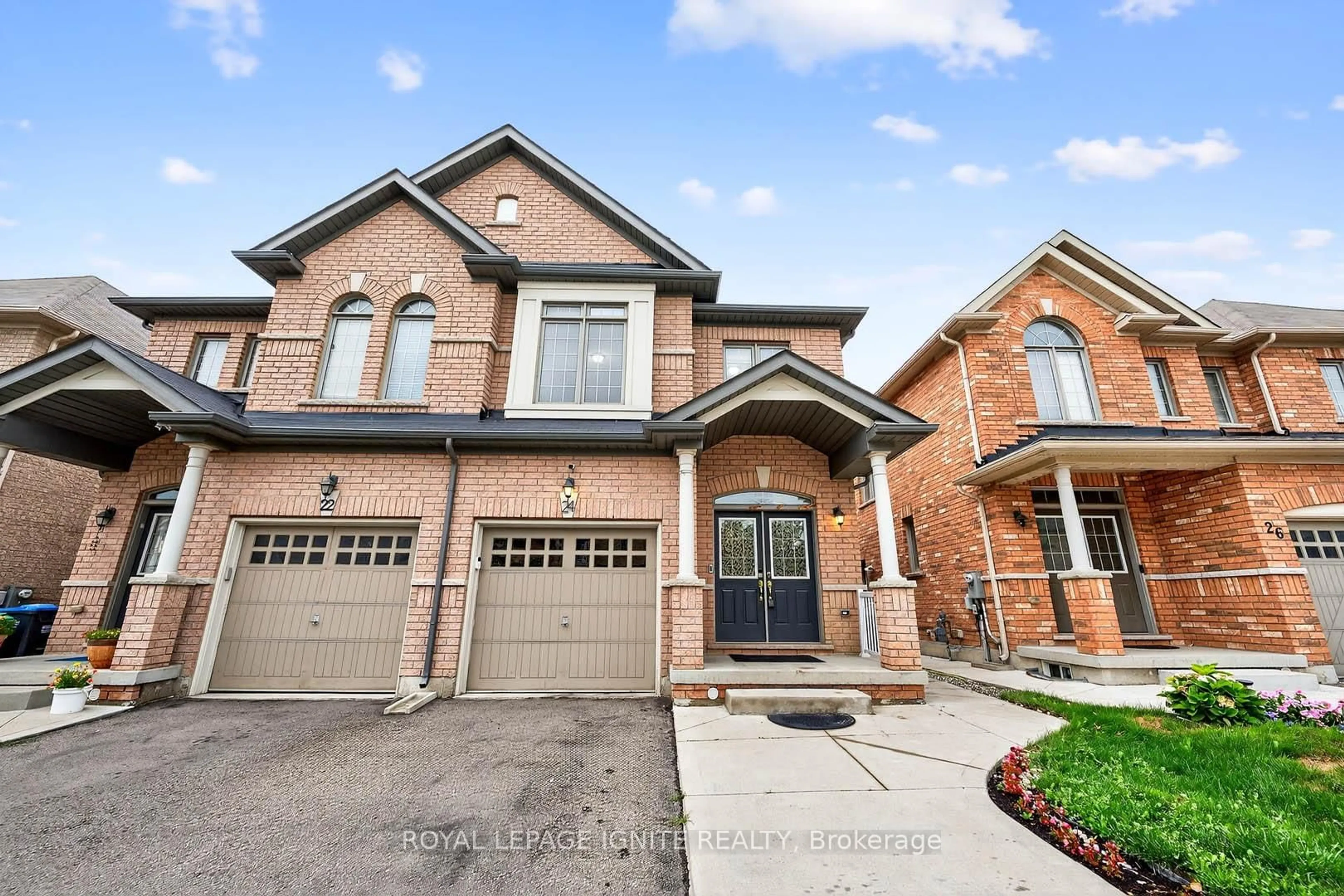 Home with brick exterior material, street for 24 Micarta Ave, Brampton Ontario L6P 3Z3