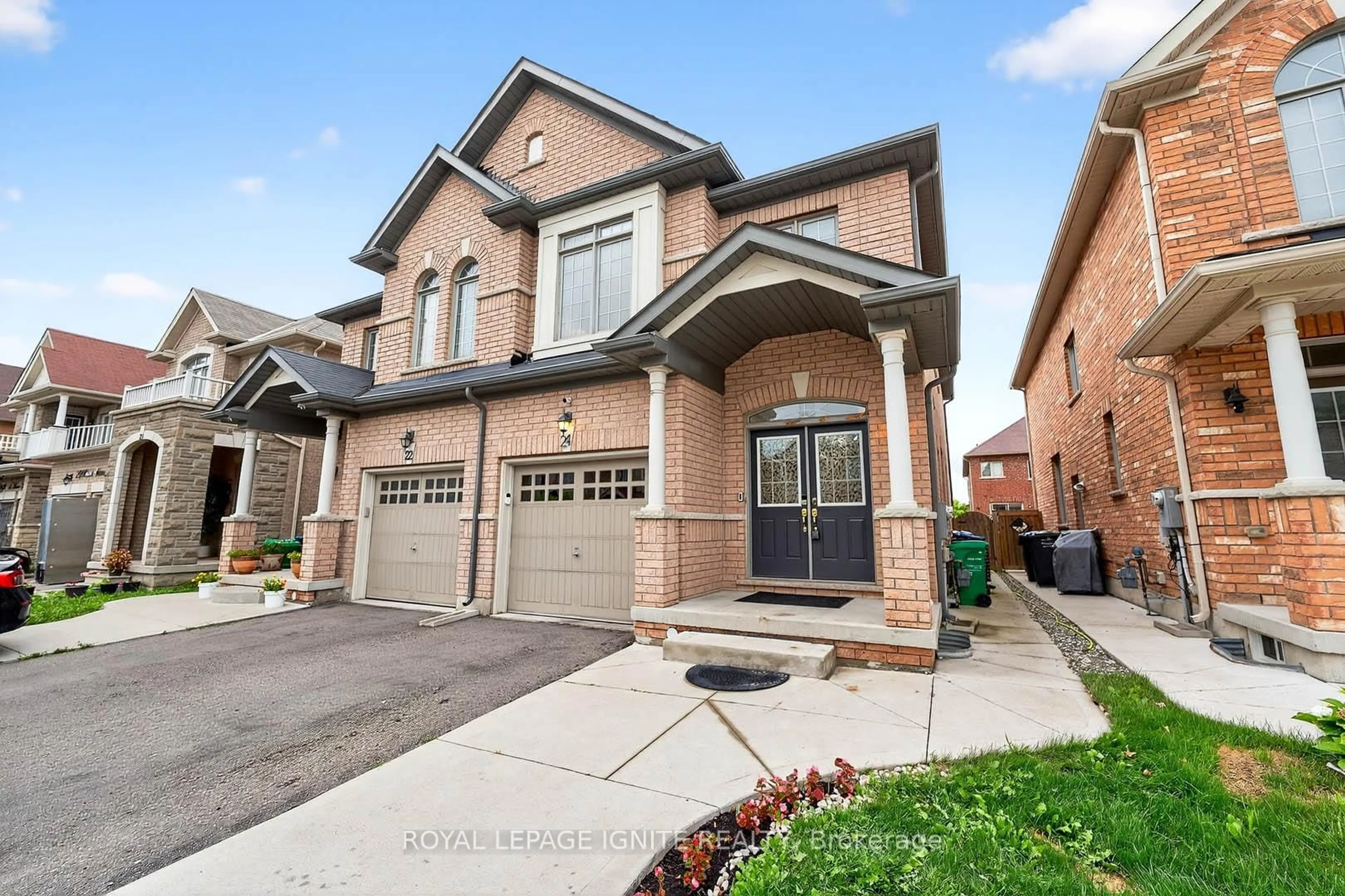 Home with brick exterior material, street for 24 Micarta Ave, Brampton Ontario L6P 3Z3
