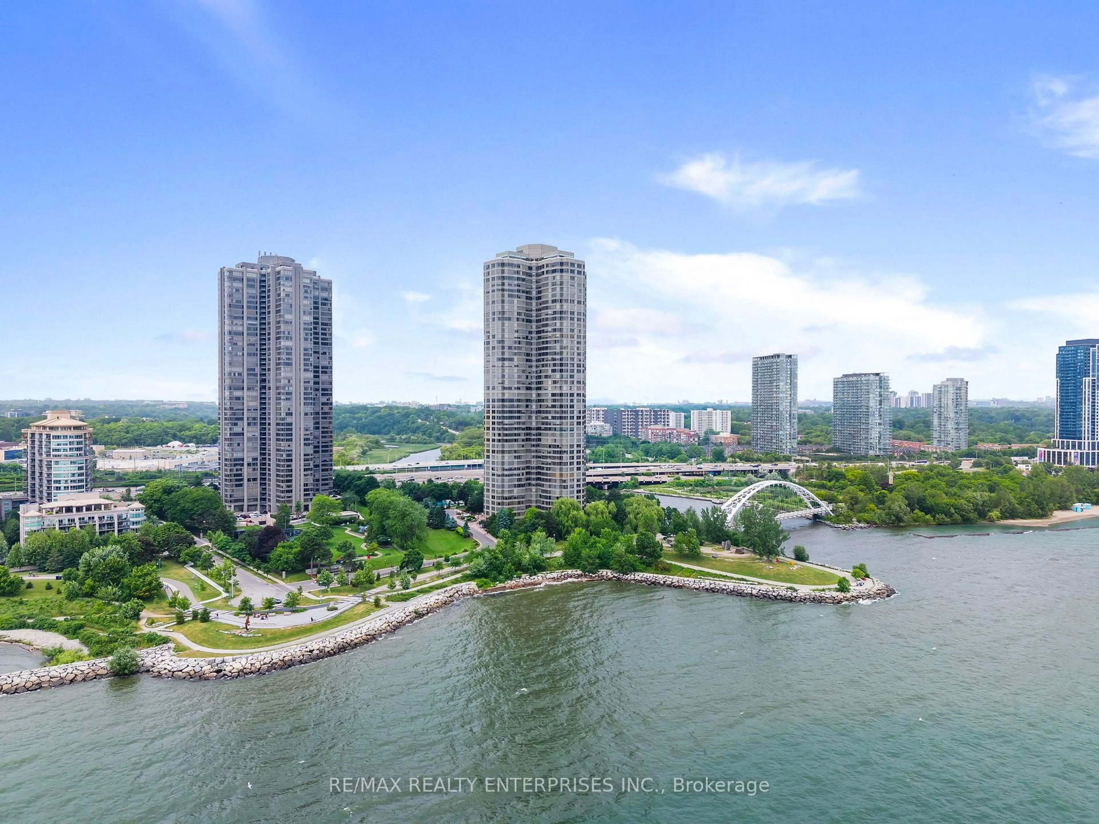 A pic from outside/outdoor area/front of a property/back of a property/a pic from drone, water/lake/river/ocean view for 1 Palace Pier Crt #1208, Toronto Ontario M8V 3W9
