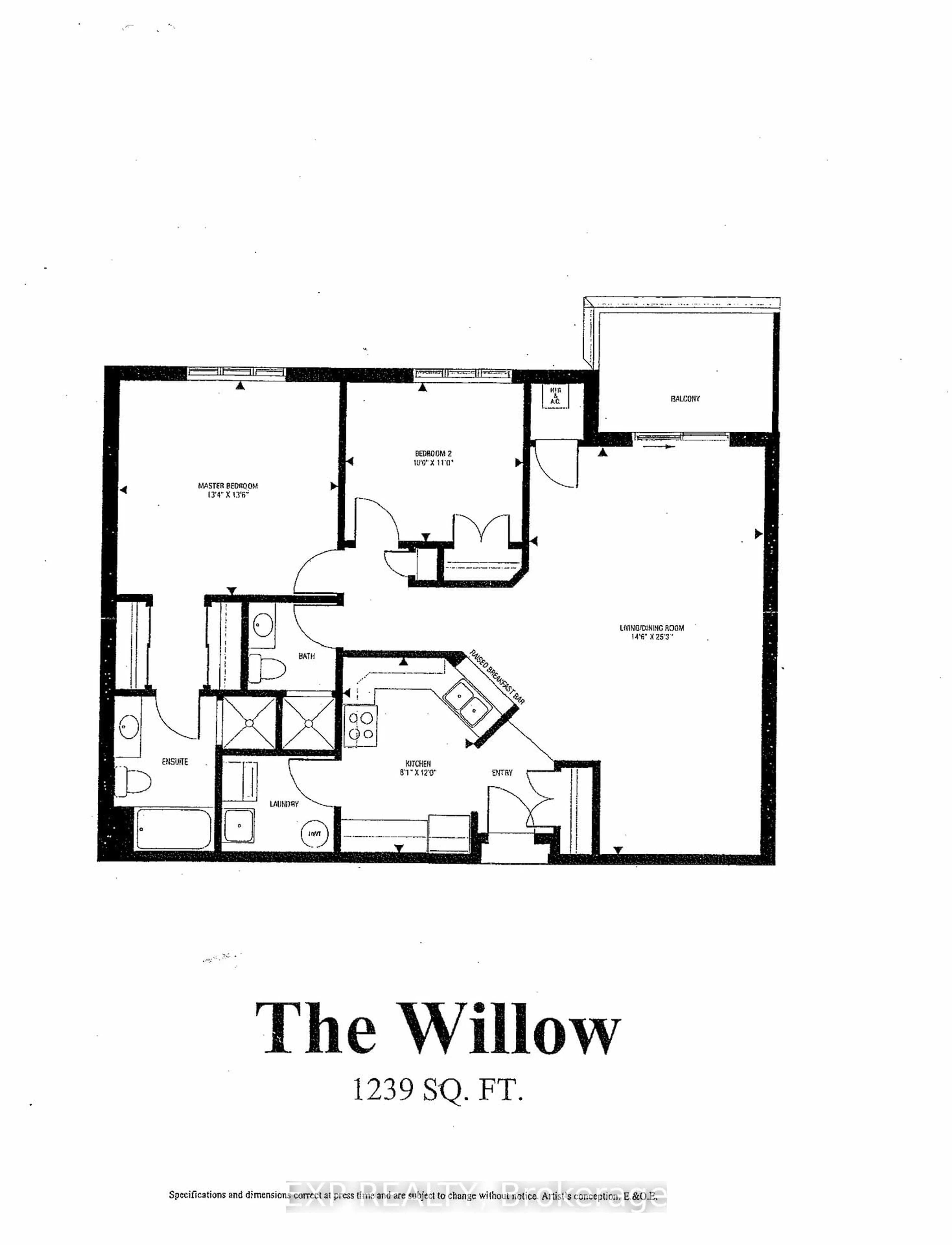 Floor plan for 443 Centennial Forest Dr #408, Milton Ontario L9T 6A1