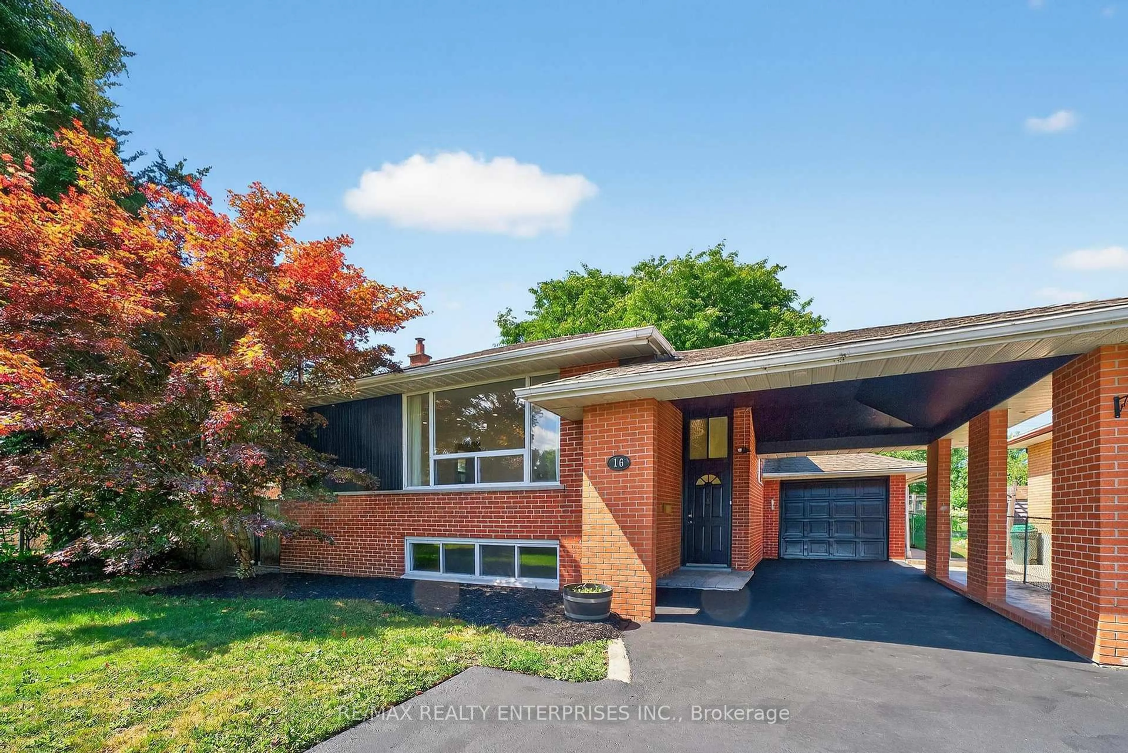 Home with brick exterior material, street for 16 Warbeck Pl, Toronto Ontario M9R 3C3