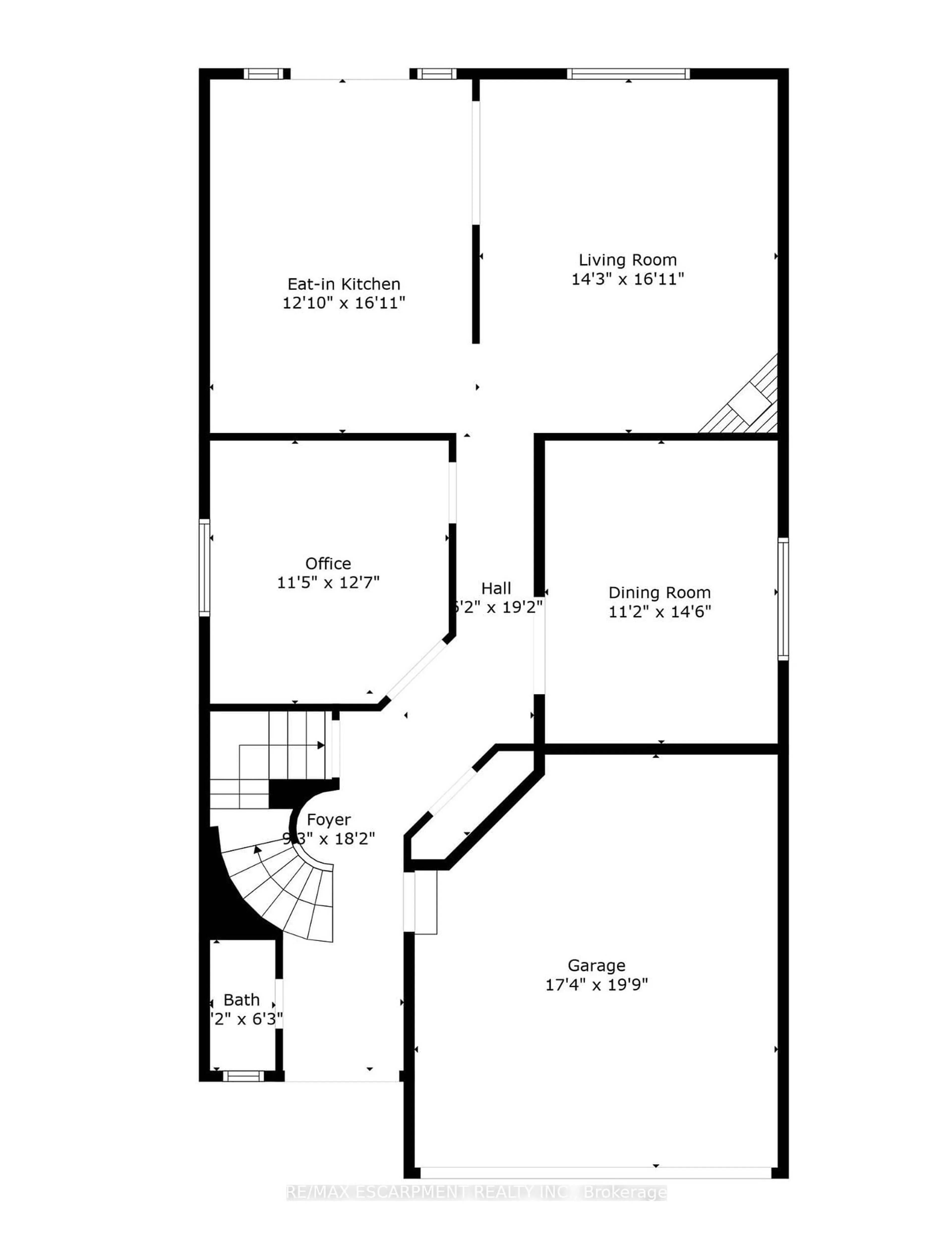 Floor plan for 4118 Pincay Oaks Lane, Burlington Ontario L7M 4L6