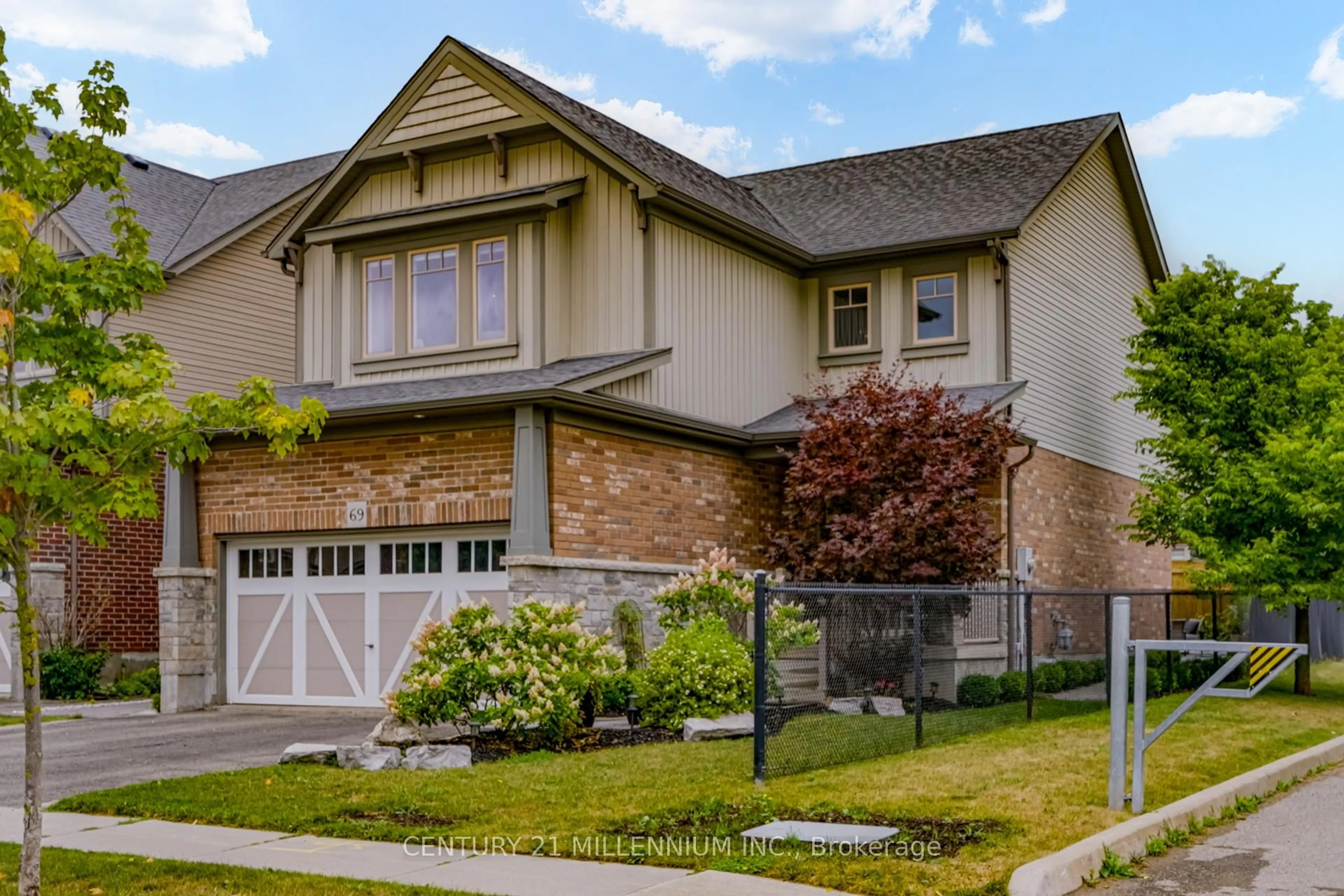 Home with vinyl exterior material, street for 69 Preston Dr, Orangeville Ontario L9W 4K3