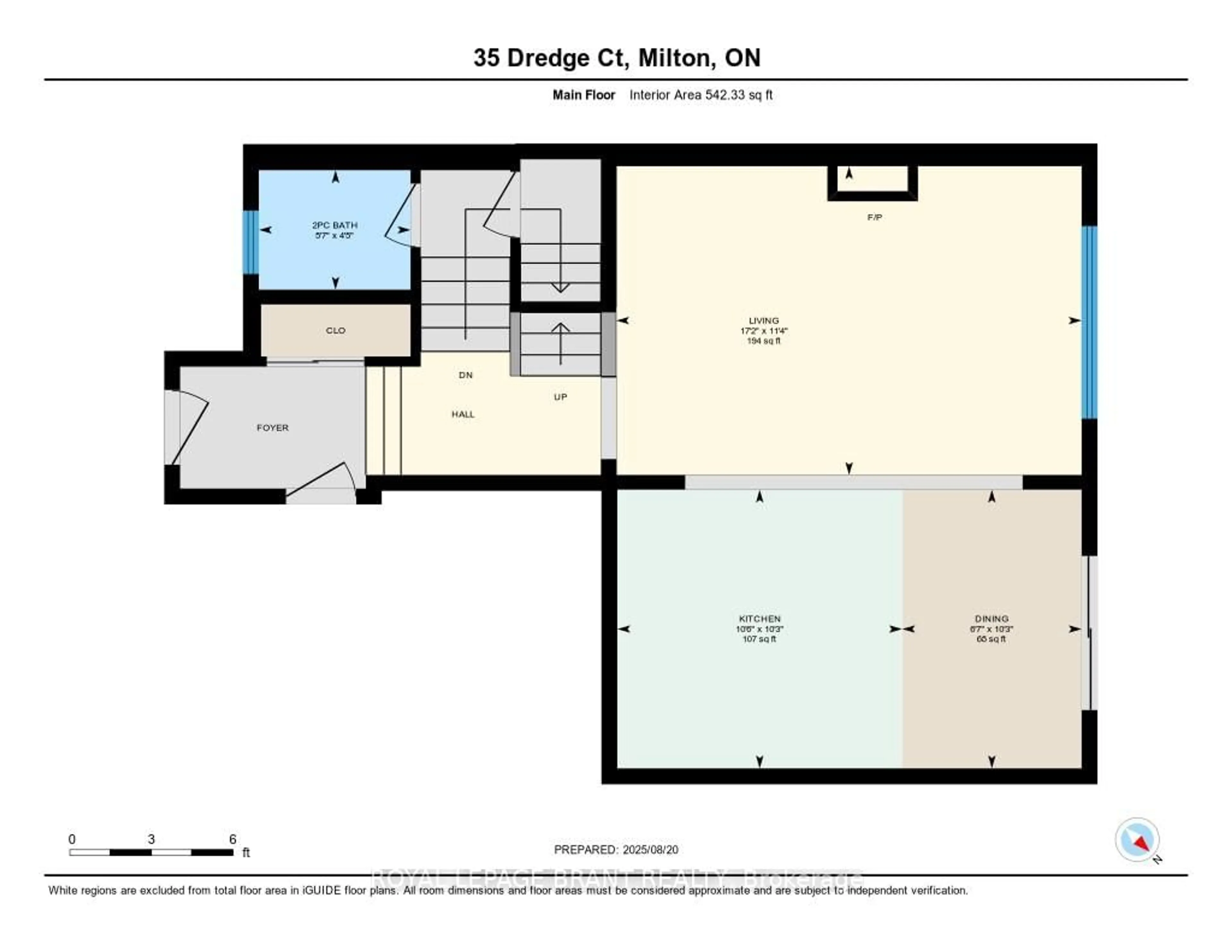 Floor plan for 35 Dredge Crt, Milton Ontario L9T 8T1