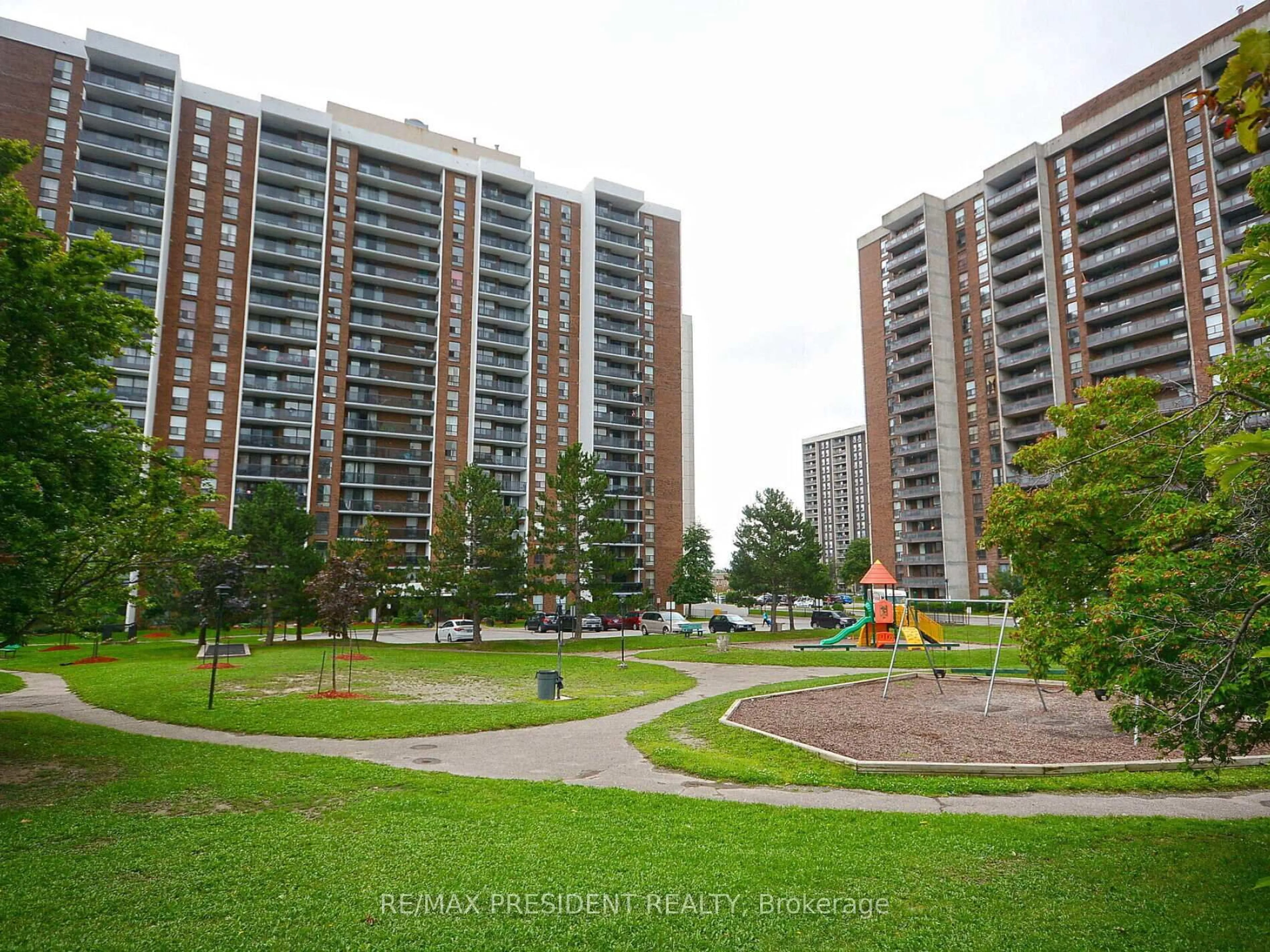 A pic from outside/outdoor area/front of a property/back of a property/a pic from drone, city buildings view from balcony for 21 Knightsbridge Rd #1209, Brampton Ontario L6T 3Y1