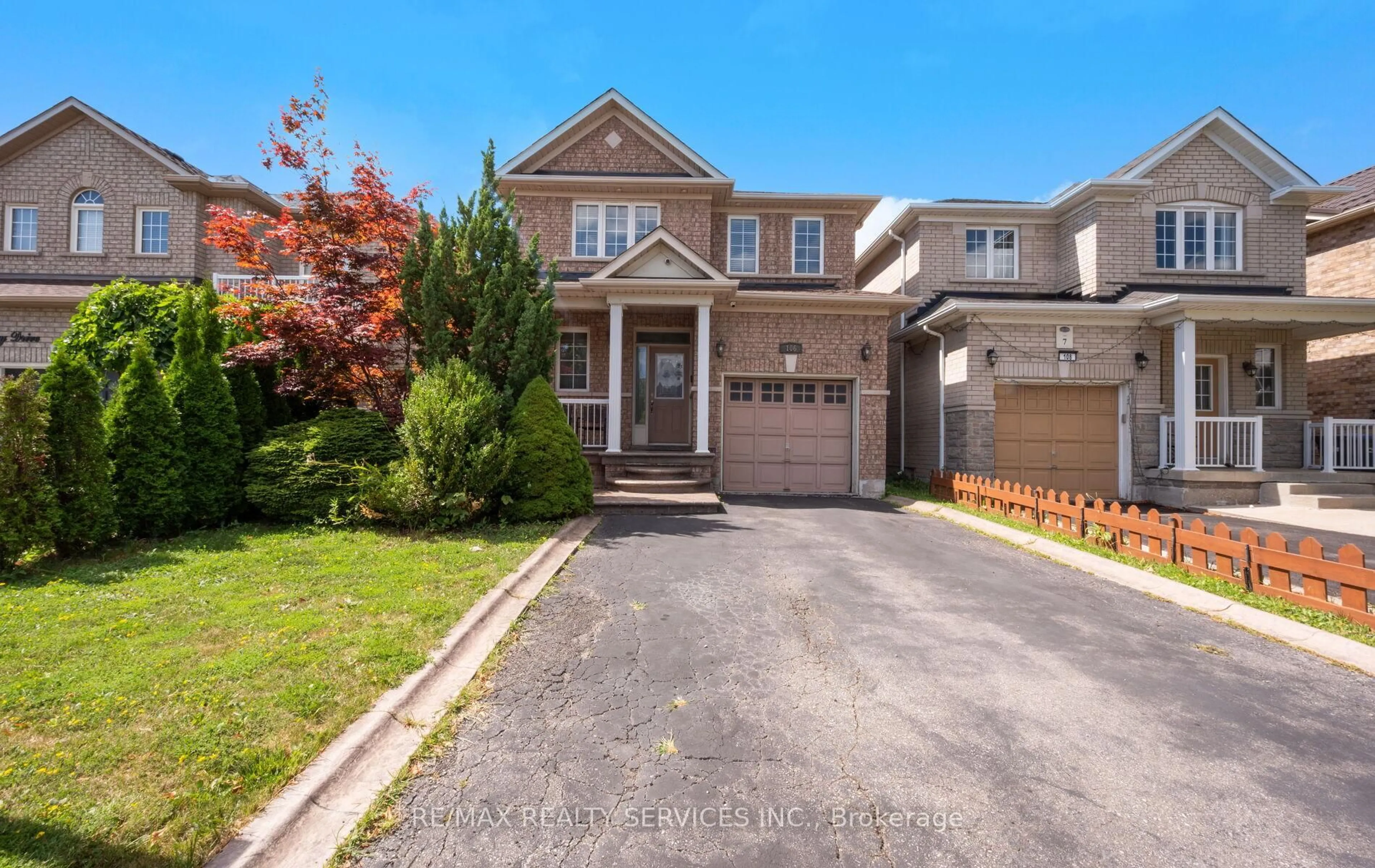 Home with brick exterior material, street for 106 Beavervalley Dr, Brampton Ontario L7A 3R3