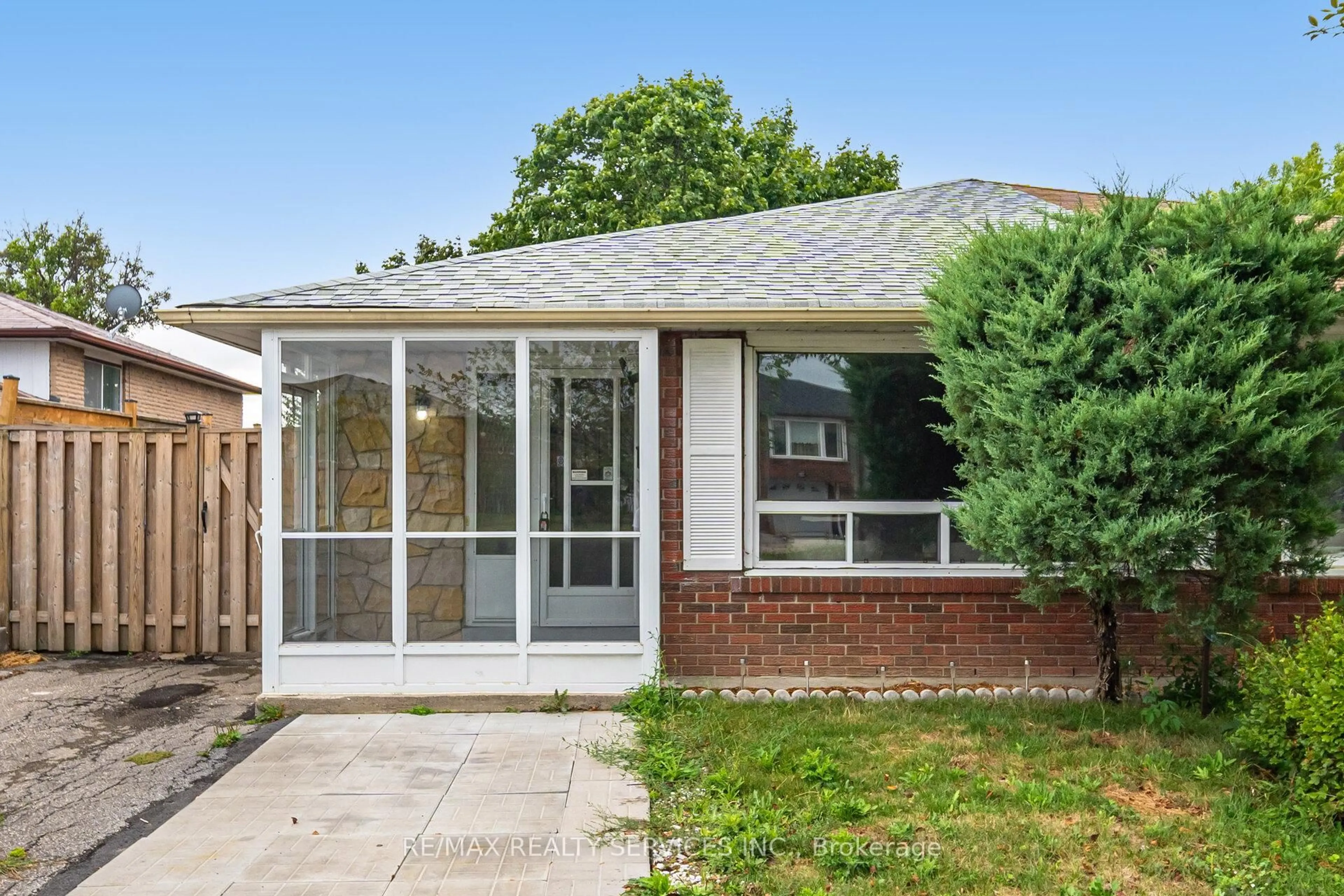 Home with brick exterior material, street for 7386 Netherwood Rd, Mississauga Ontario L4T 2N4