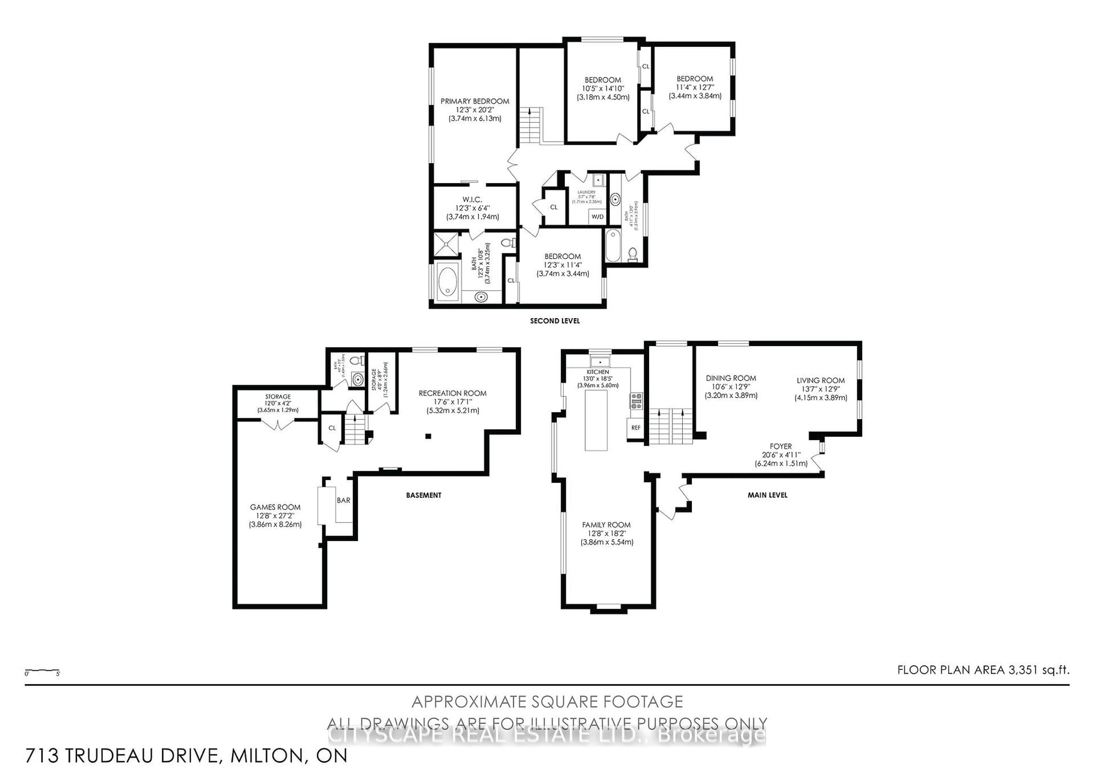 Floor plan for 713 Trudeau Dr, Milton Ontario L9T 5L3