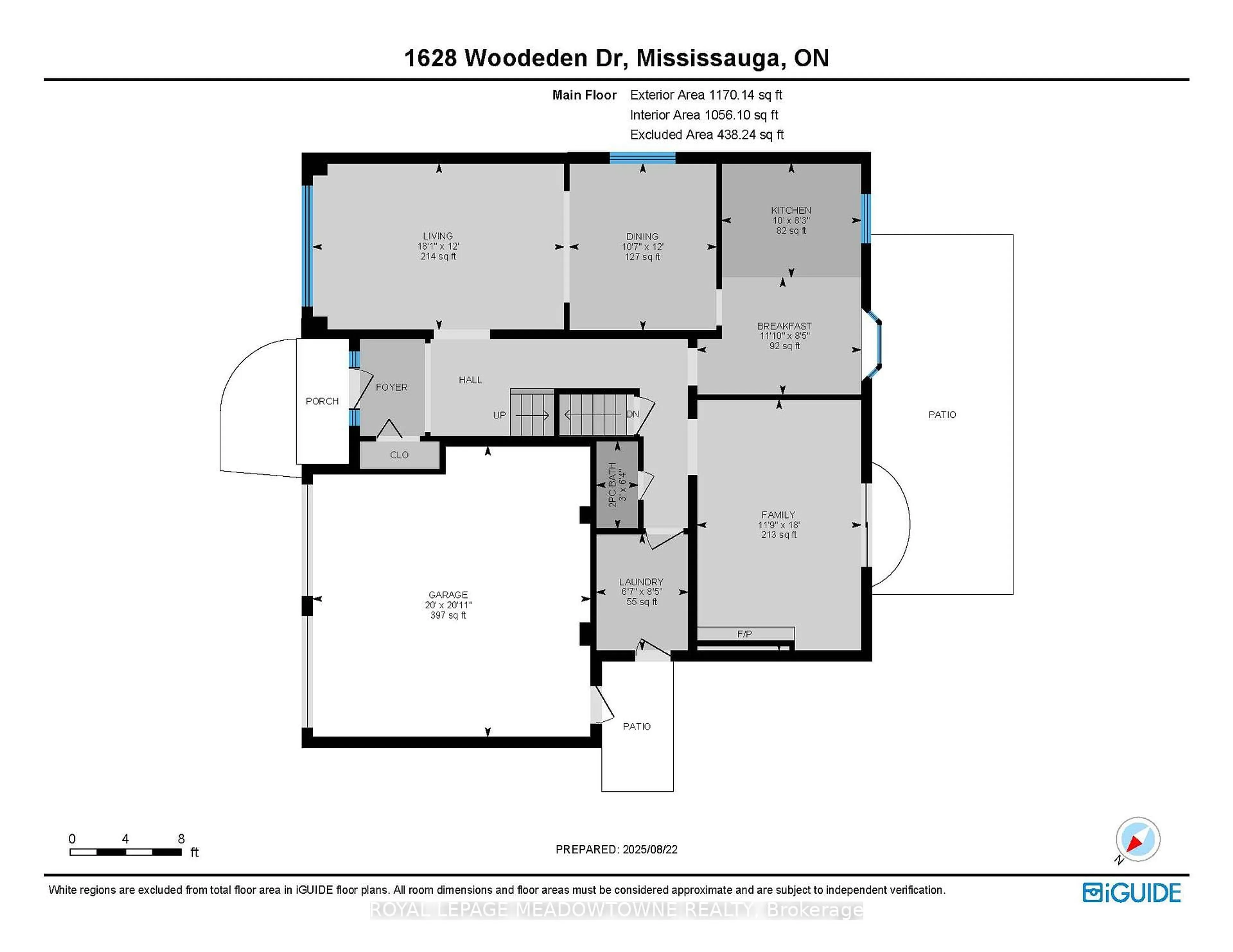 Floor plan for 1628 Woodeden Dr, Mississauga Ontario L5H 3S5