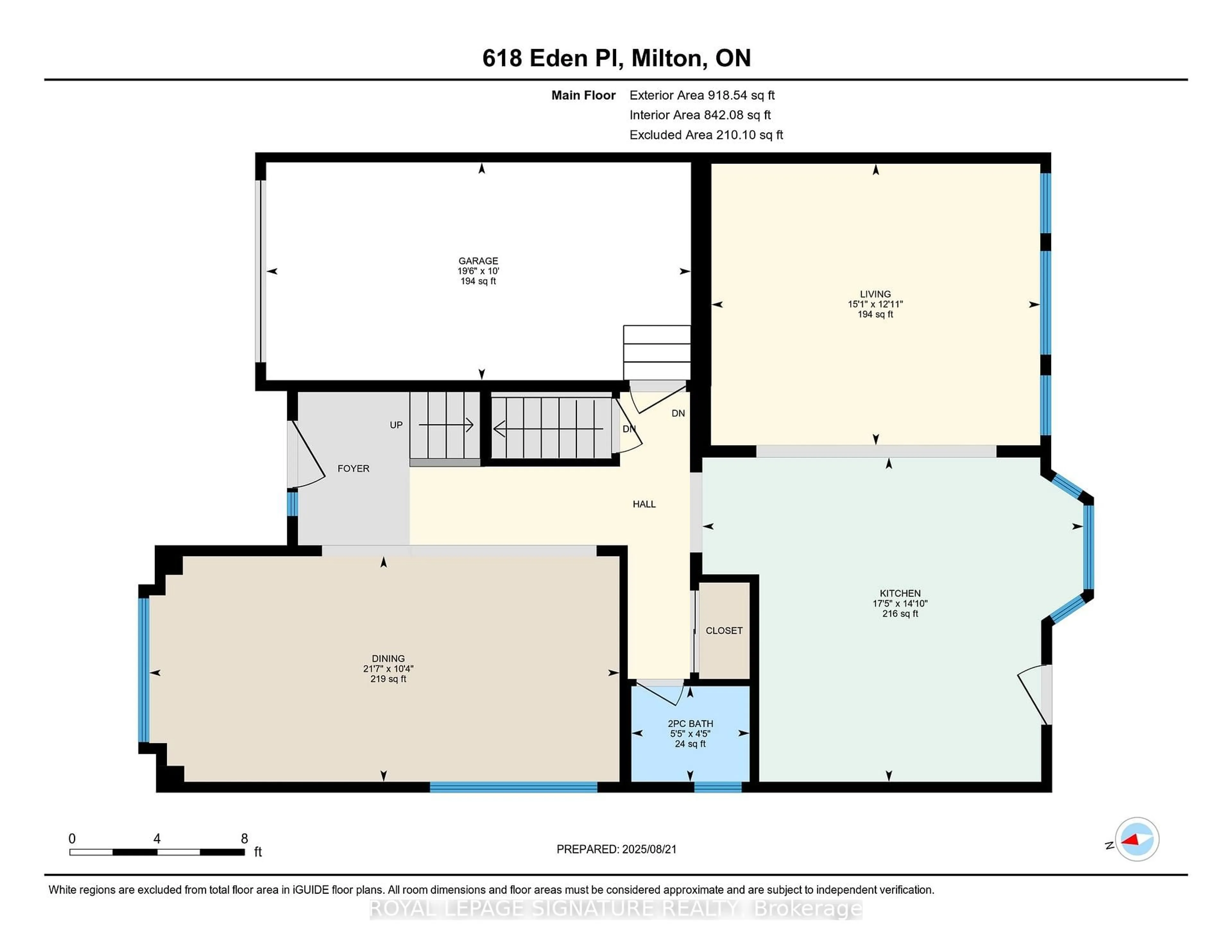Floor plan for 618 Eden Pl, Milton Ontario L9T 5V2