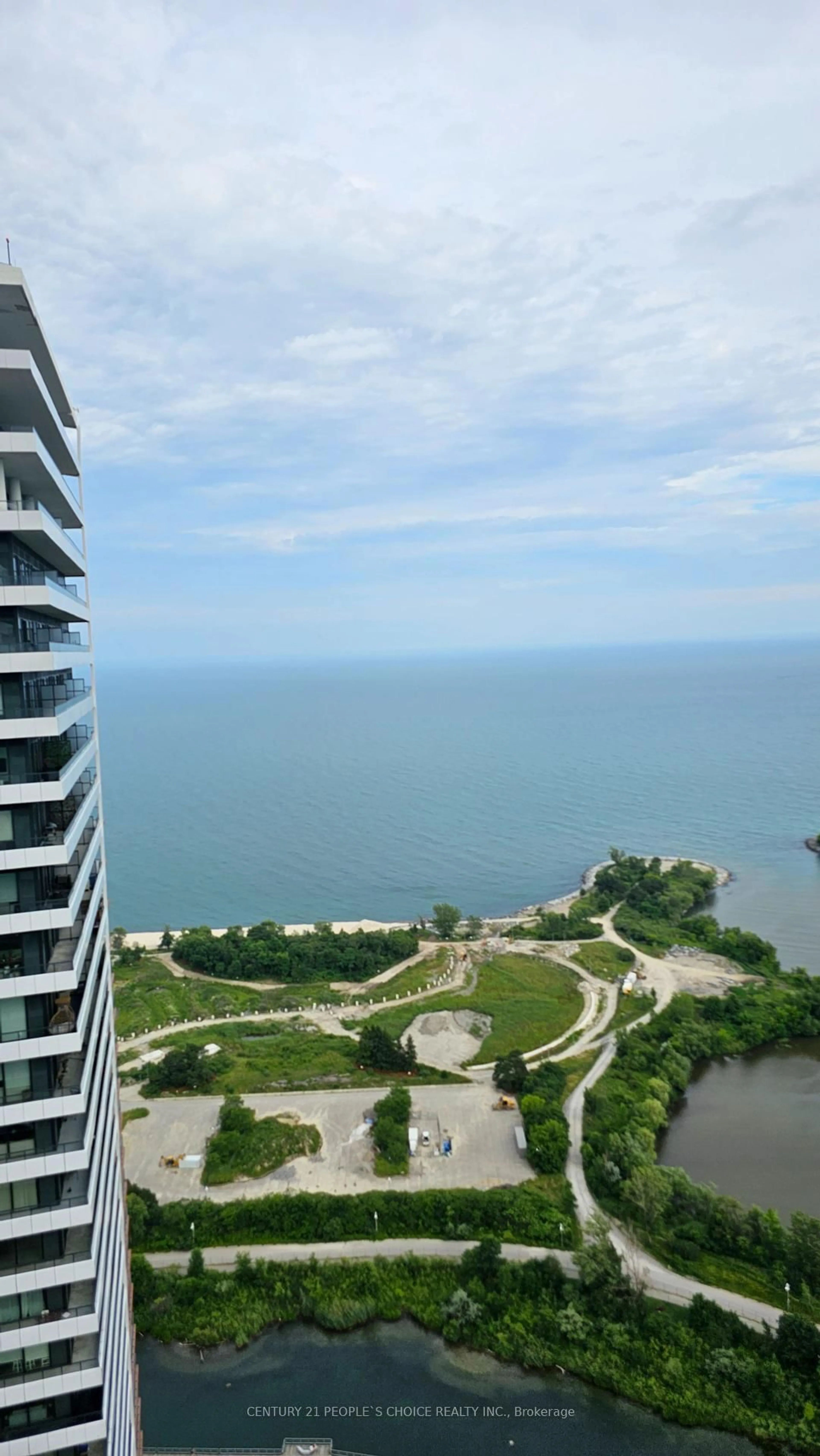 A pic from outside/outdoor area/front of a property/back of a property/a pic from drone, water/lake/river/ocean view for 30 Shore Breeze Dr #4714, Toronto Ontario M8V 0J1