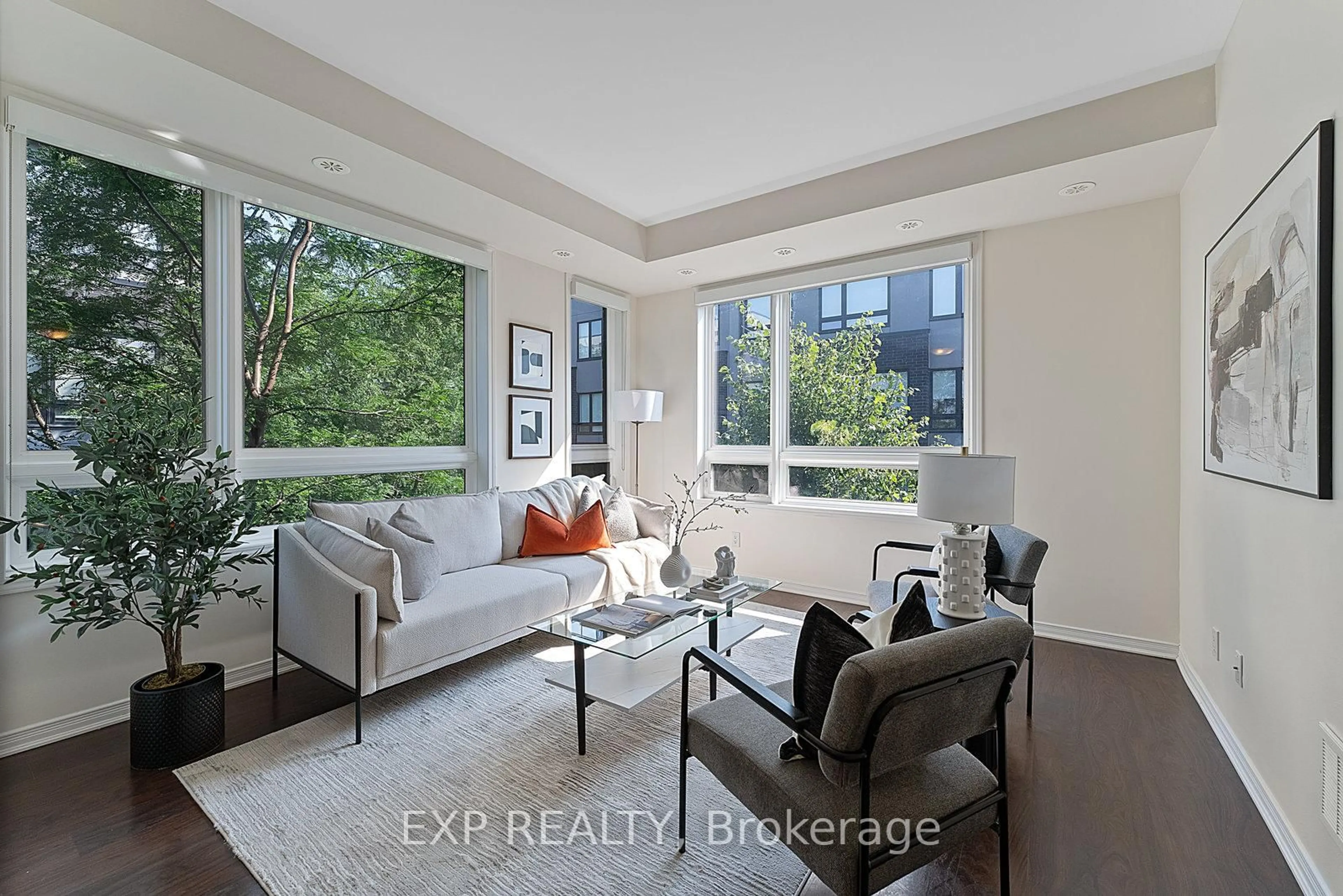 Living room with furniture, unknown for 1110 Briar Hill Ave #312, Toronto Ontario M6B 1M7