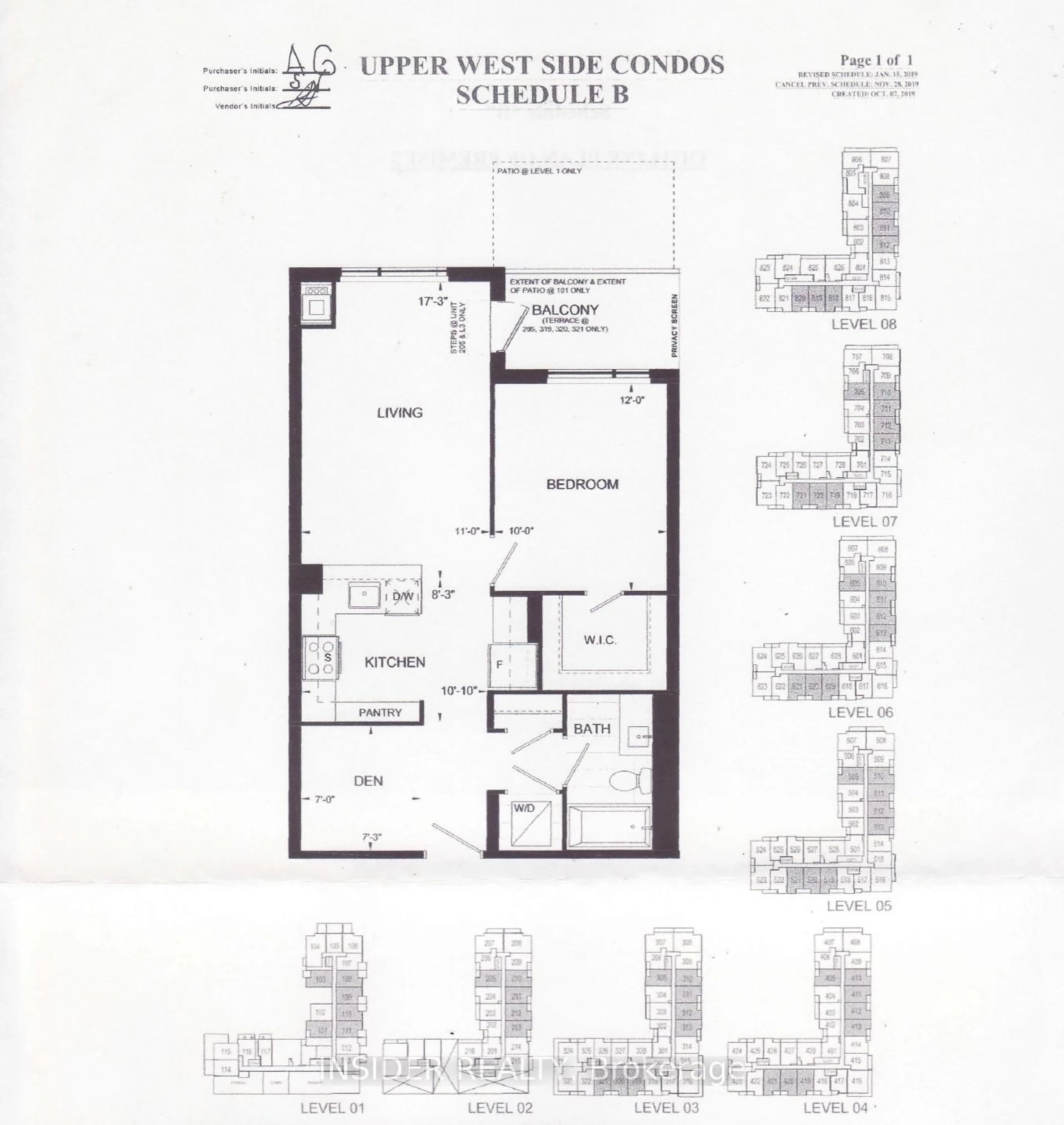 Floor plan for 3200 William Coltson Ave #510, Oakville Ontario L6H 7W6