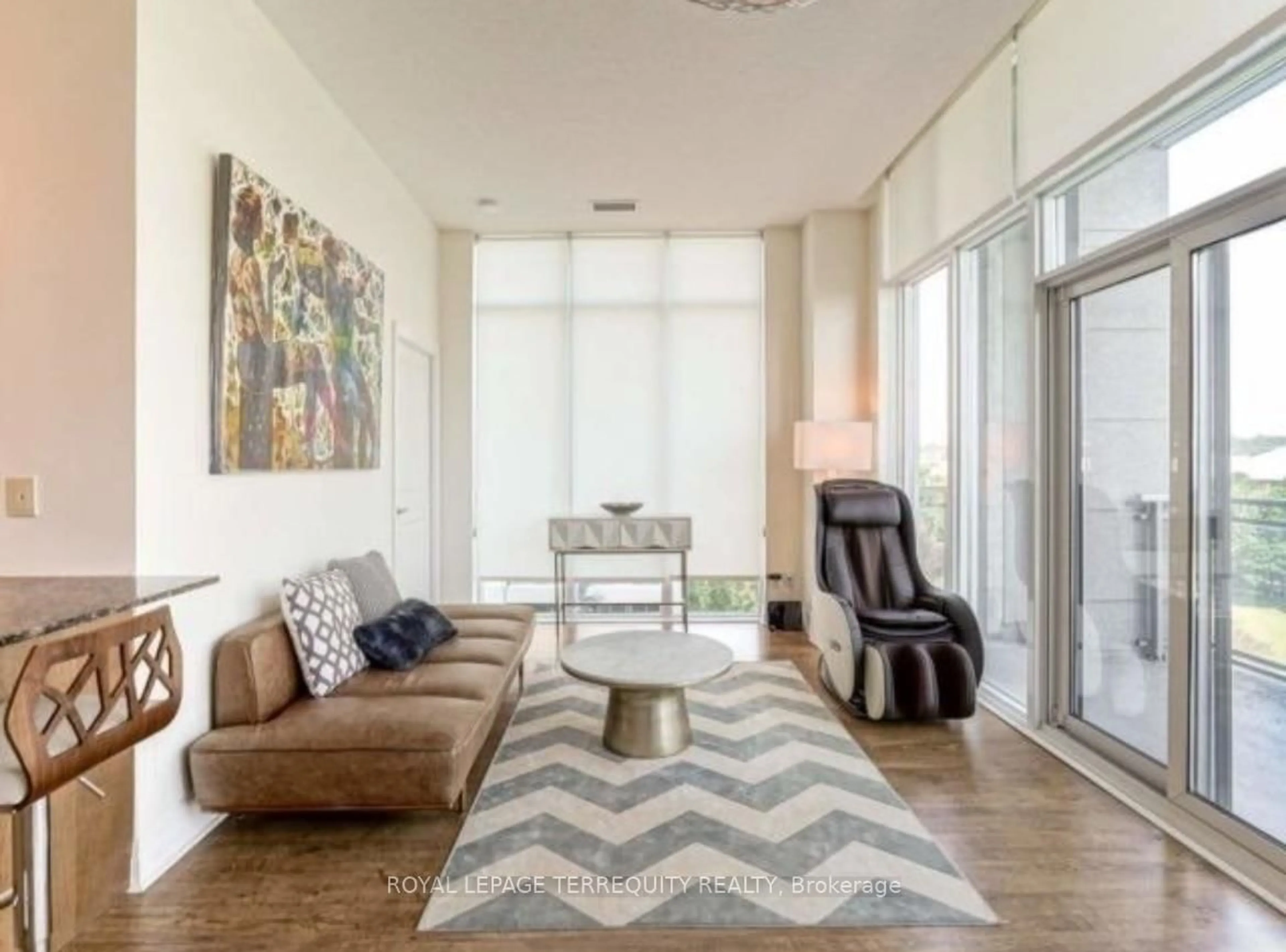 Living room with furniture, unknown for 58 Marine Parade Dr #403, Toronto Ontario M8V 4G1