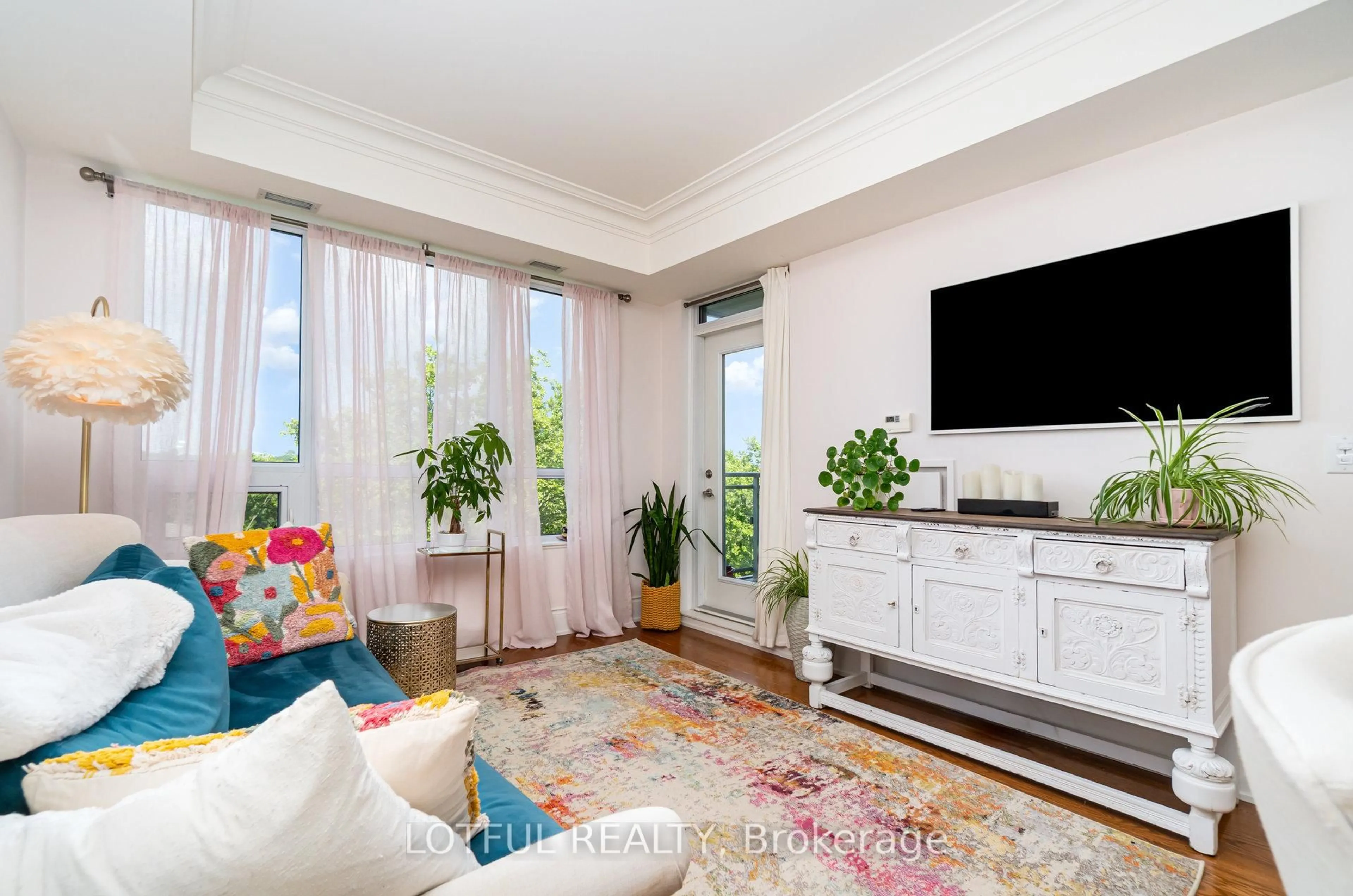 Living room with furniture, unknown for 3500 Lakeshore Rd #711, Oakville Ontario L6L 0B4