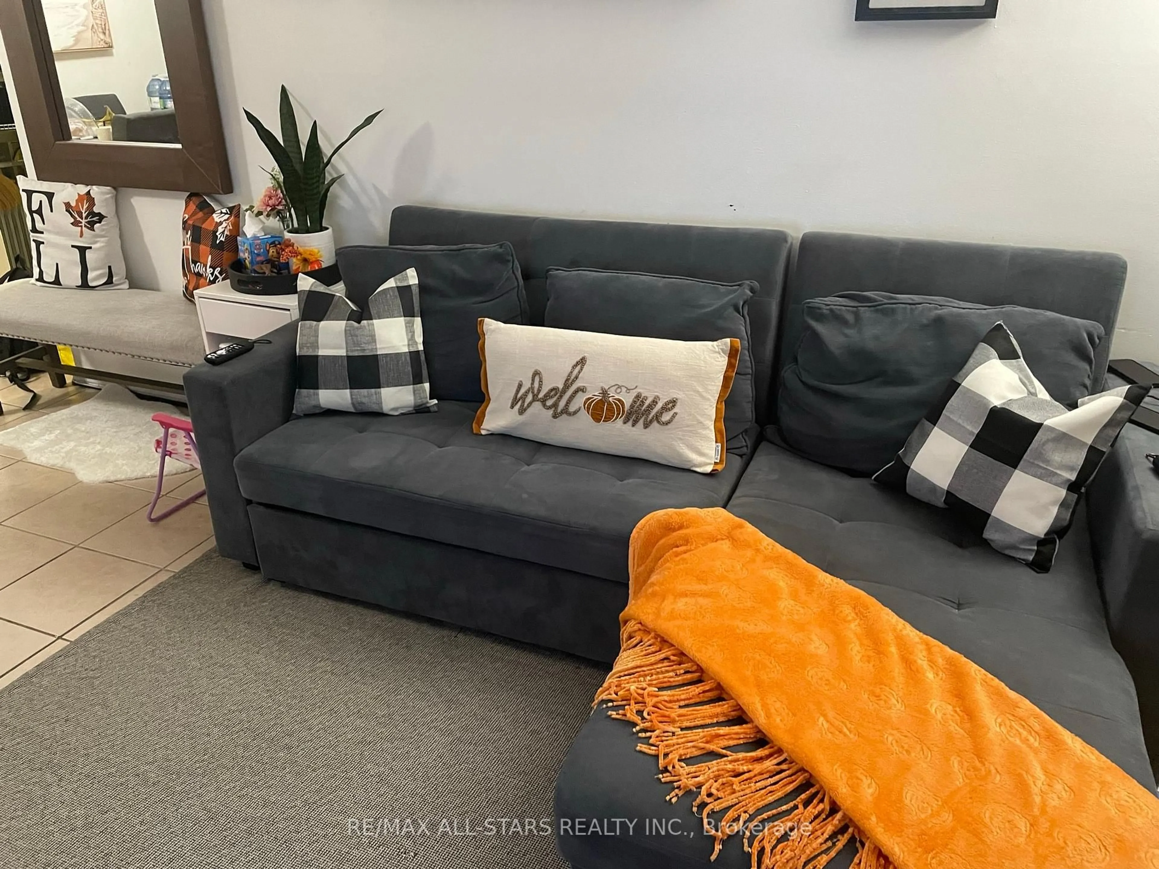 Living room with furniture, unknown for 200 Lotherton Ptwy #109, Toronto Ontario M6B 2G8