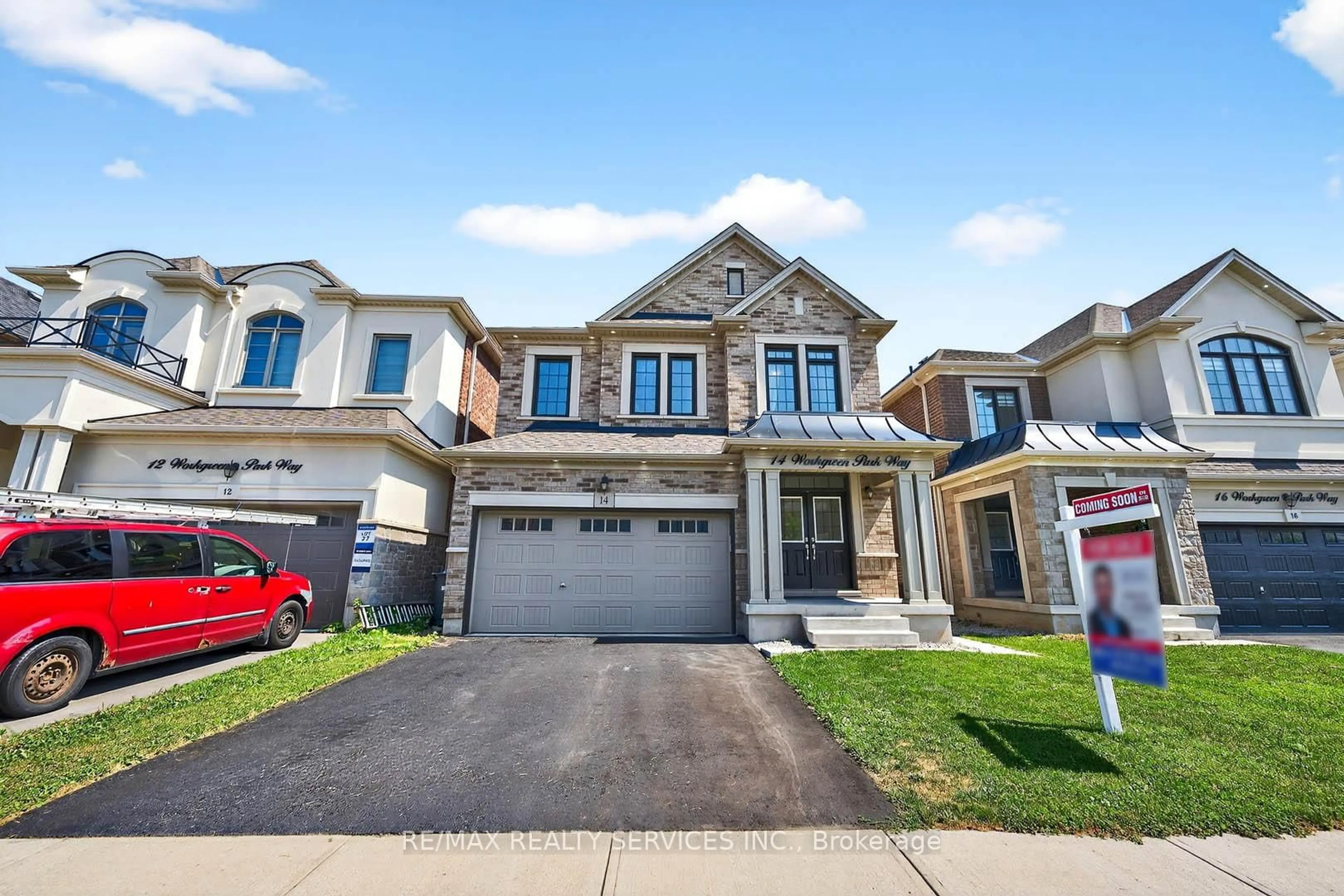 Home with brick exterior material, street for 14 Workgreen Park Way, Brampton Ontario L6Y 6J5