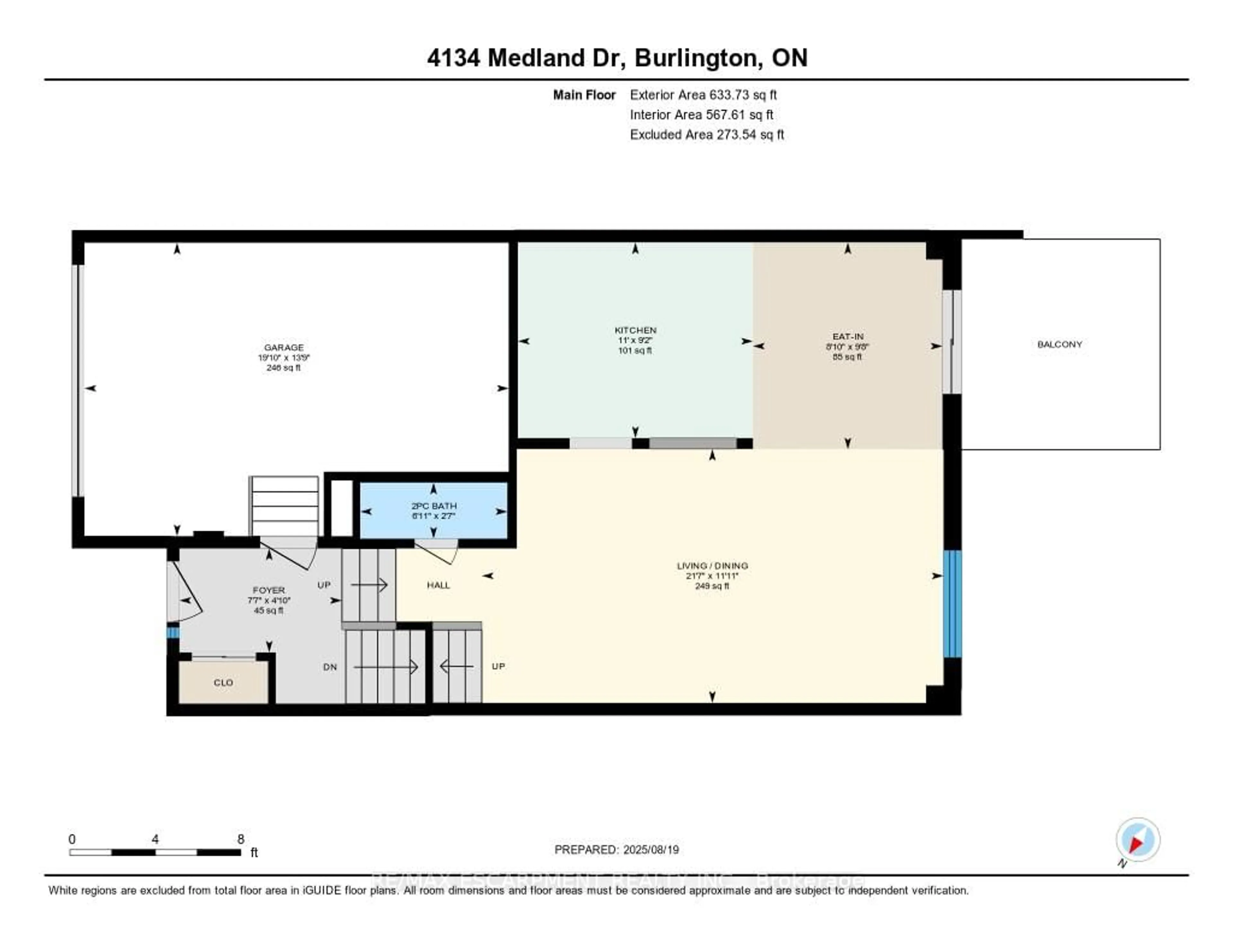Floor plan for 4134 Medland Dr, Burlington Ontario L7M 4Z8