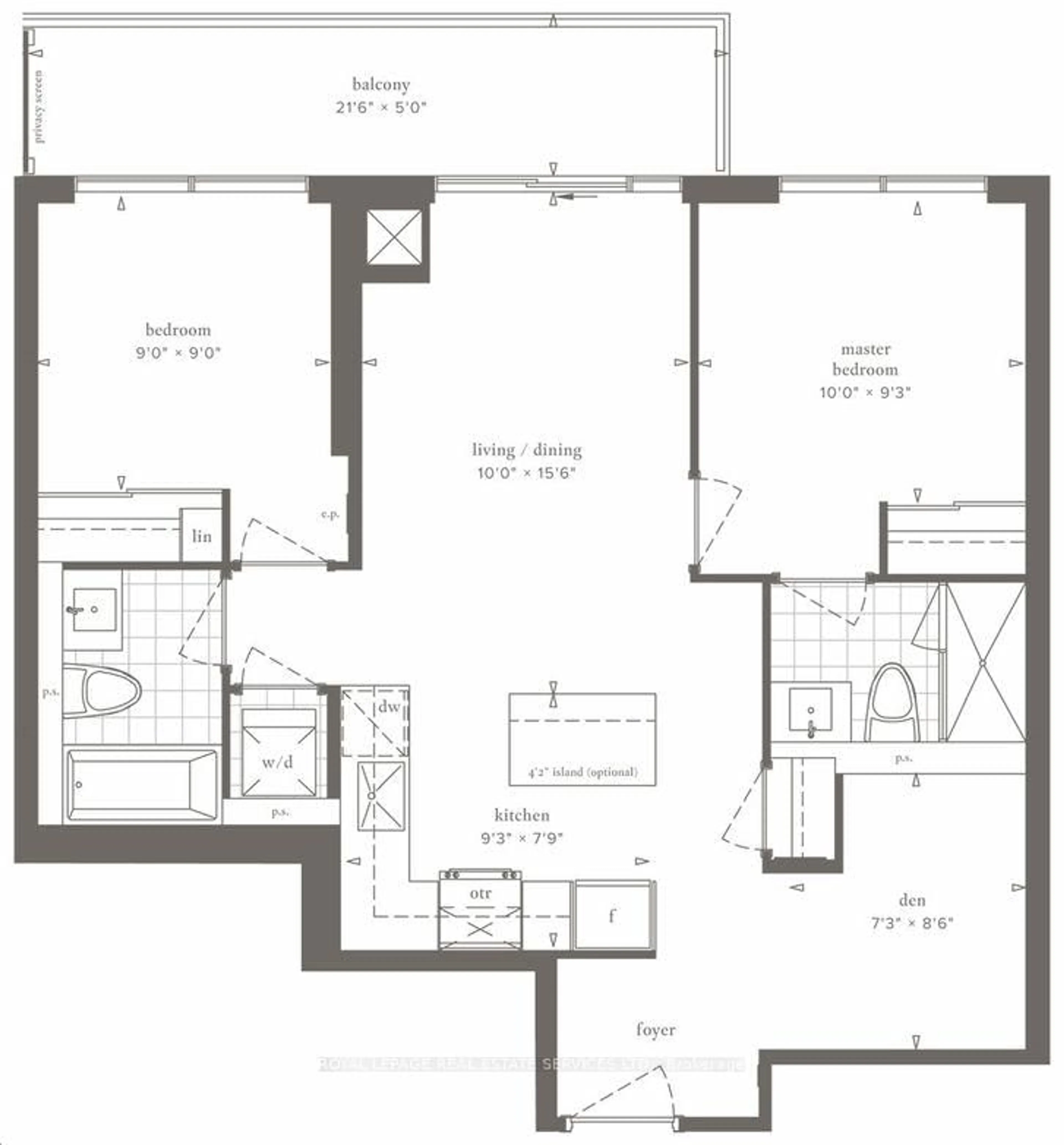 Floor plan for 4675 Metcalfe Ave #1601, Mississauga Ontario L5M 0Z8