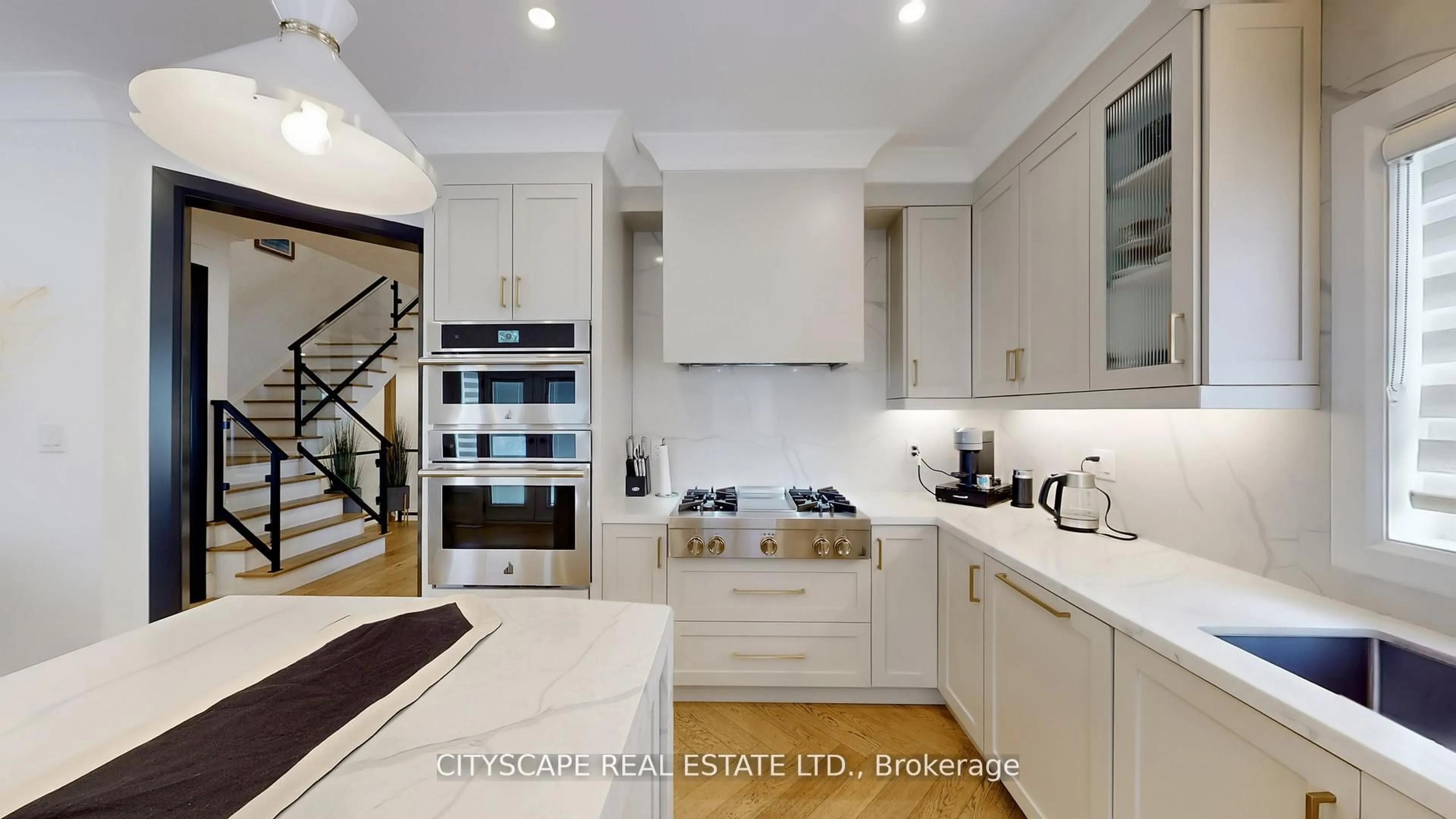 Contemporary kitchen, ceramic/tile floor for 5966 River Grove Ave, Mississauga Ontario L5M 4Z8