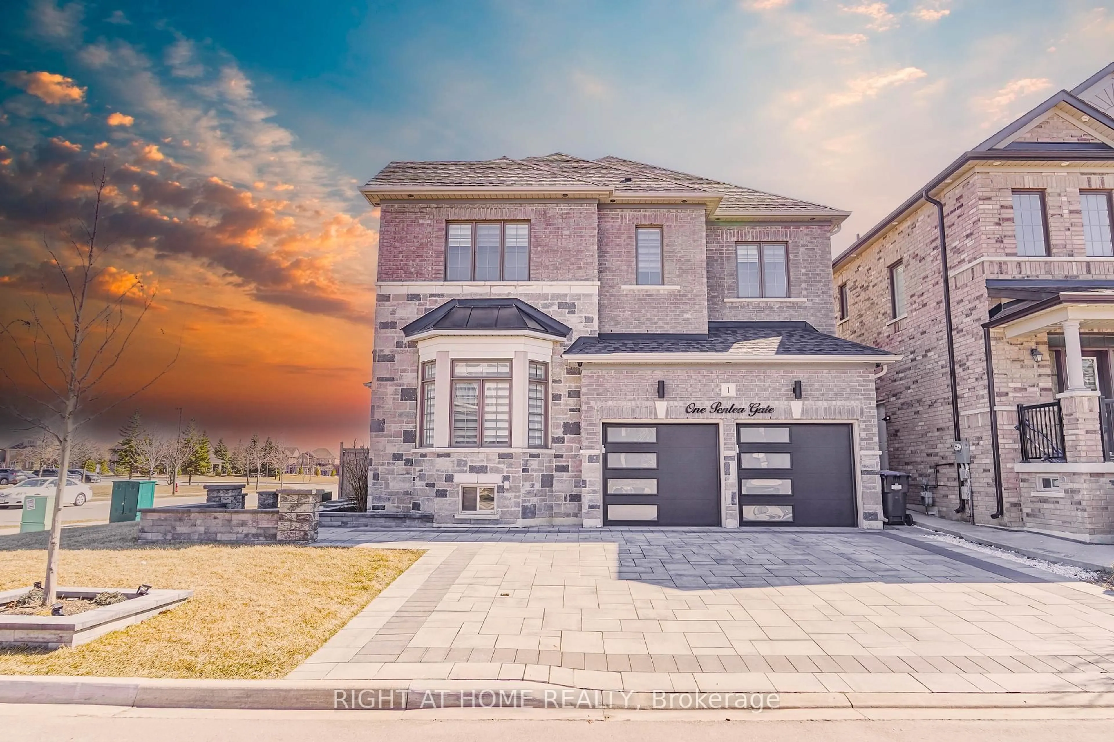Home with brick exterior material, street for 1 Penlea Gate, Brampton Ontario L6P 4M7