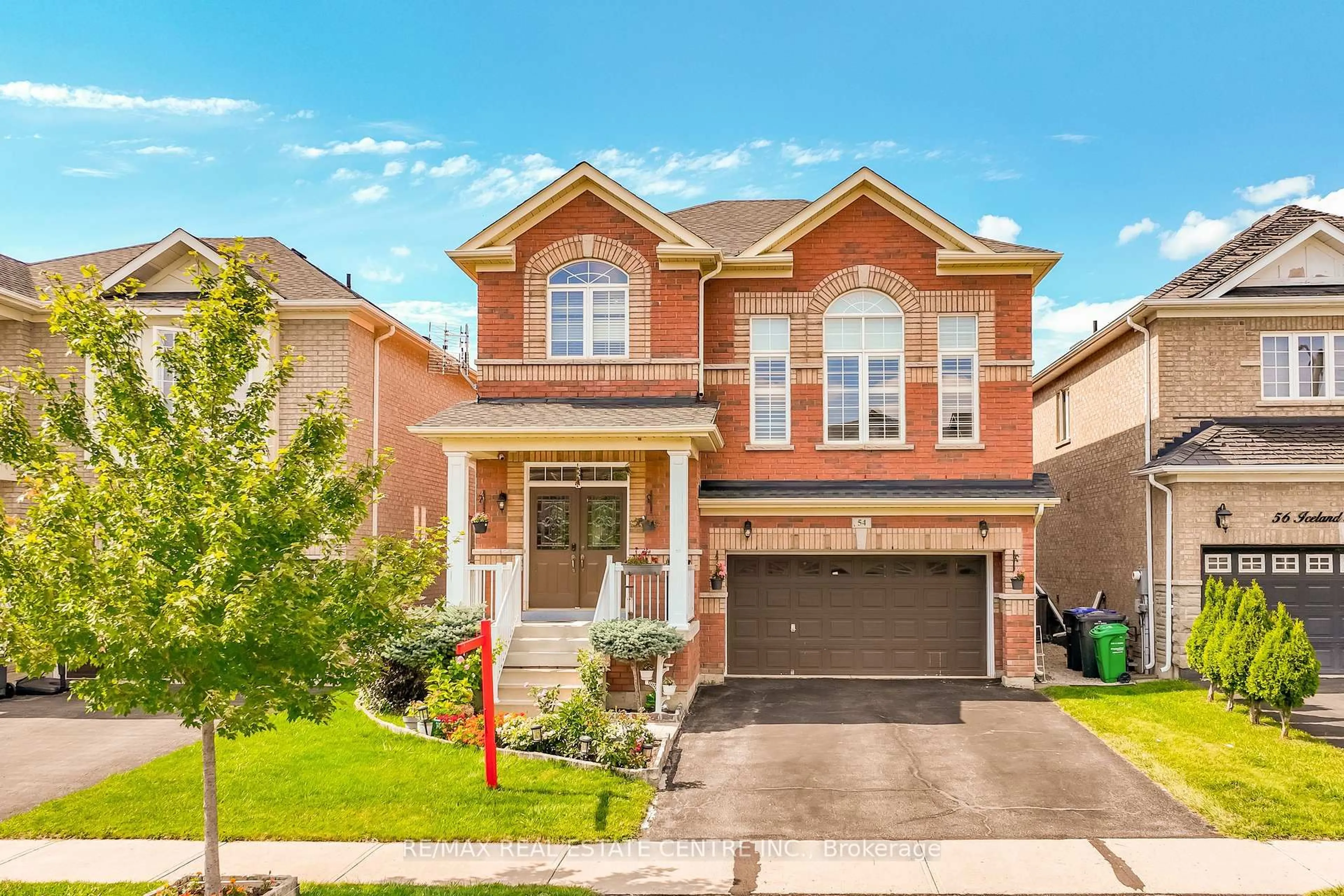 Home with brick exterior material, street for 54 Iceland Poppy Tr, Brampton Ontario L7A 0M9