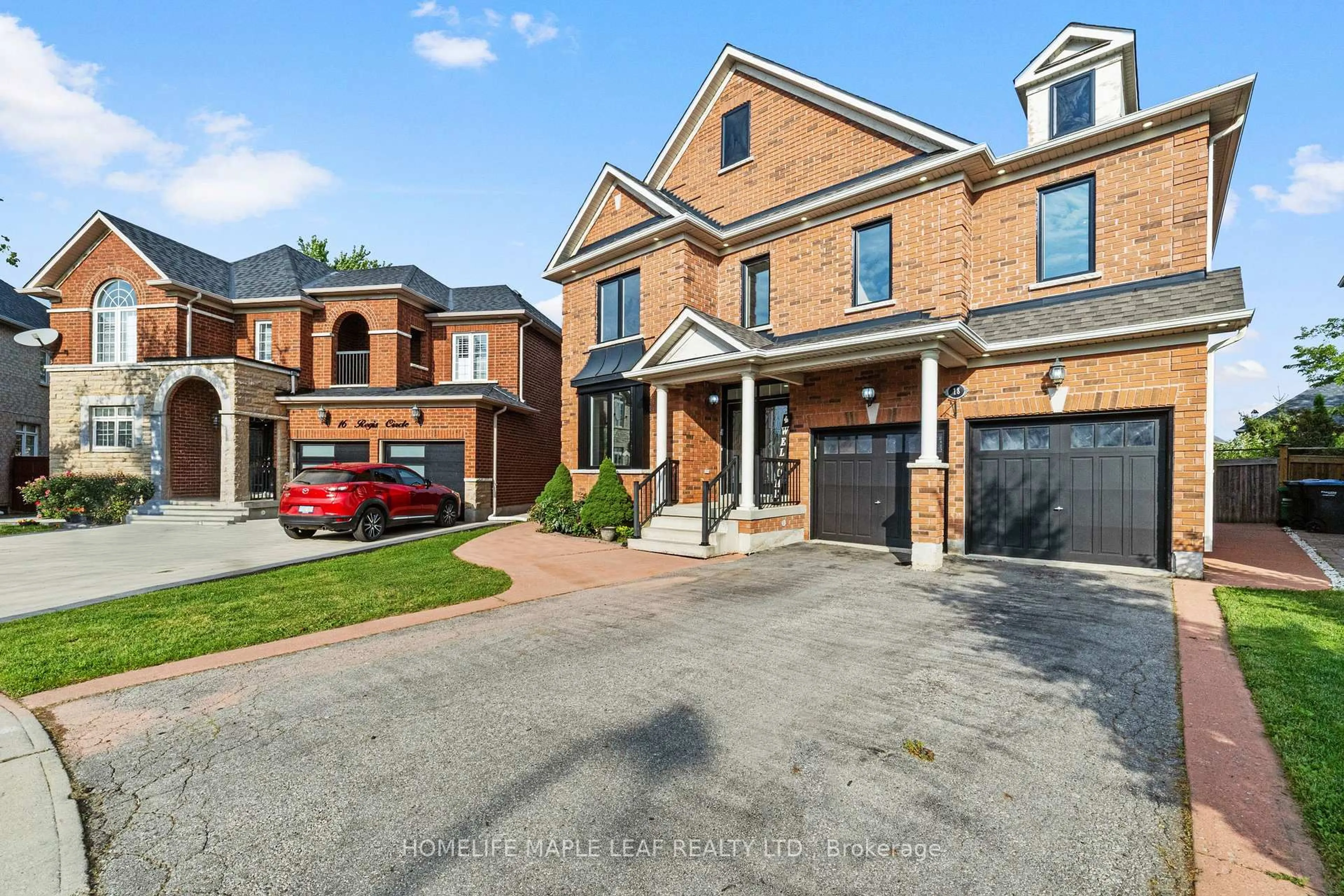 Home with brick exterior material, street for 18 Regis Circ, Brampton Ontario L6P 1Y8