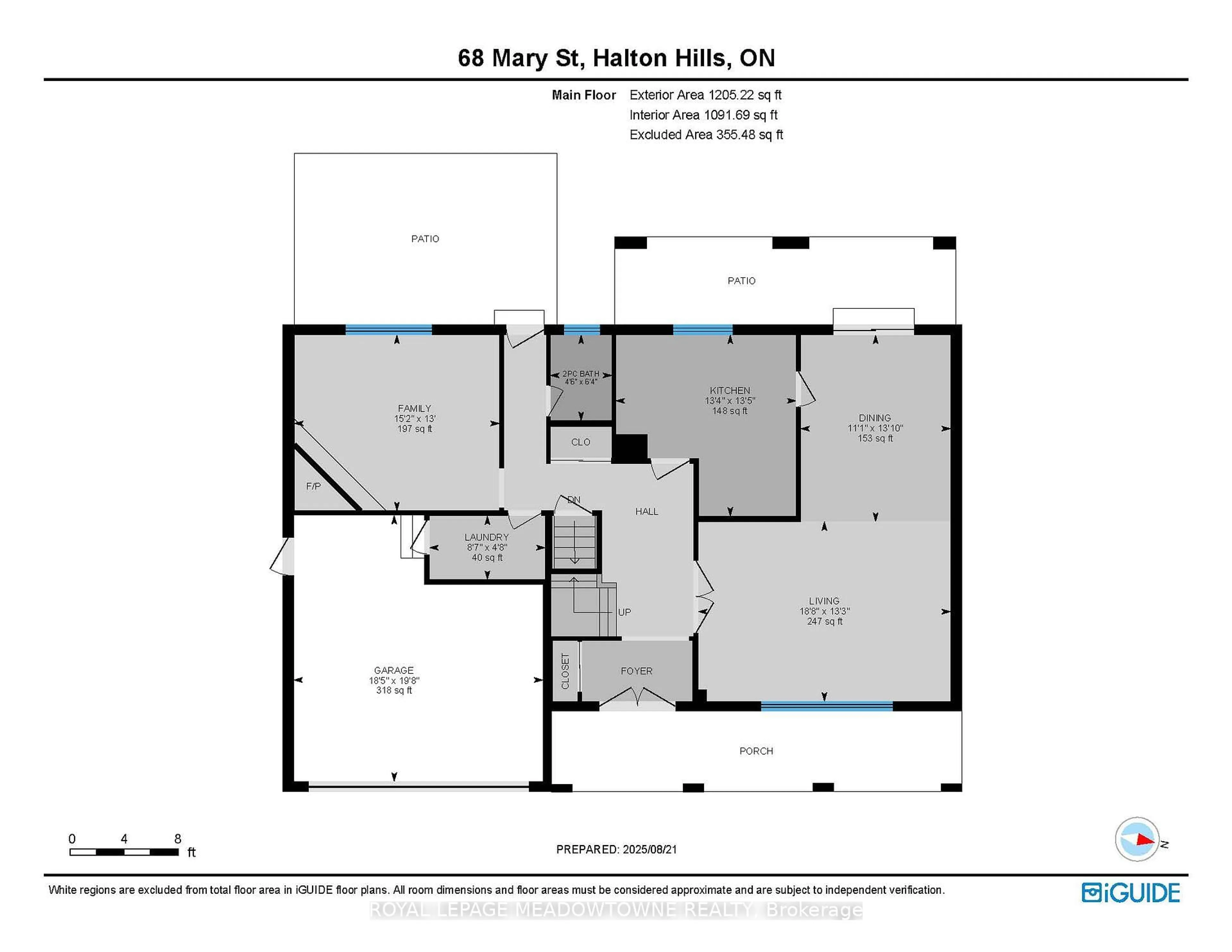 Floor plan for 68 Mary St, Halton Hills Ontario L7G 4V5