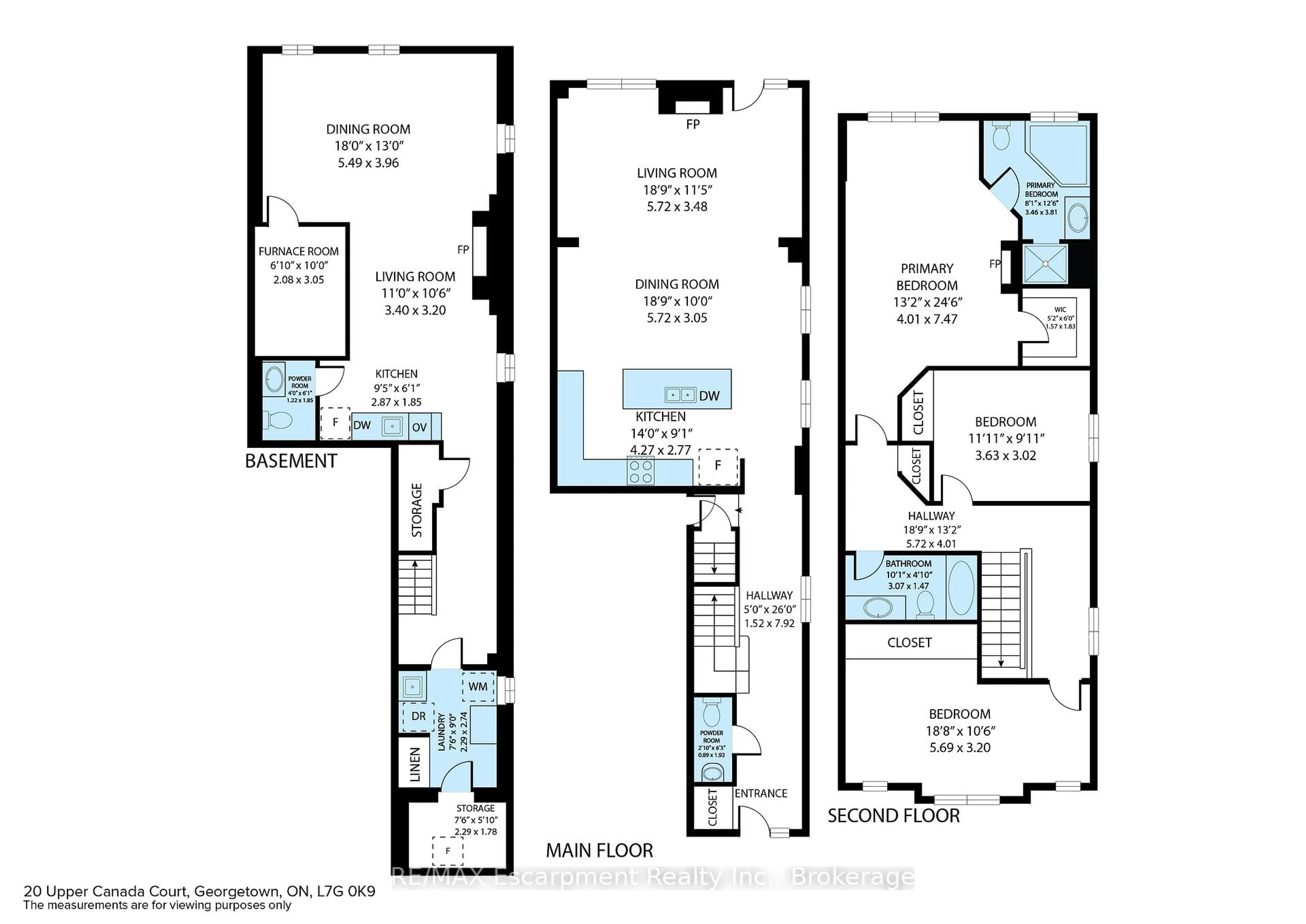 Floor plan for 20 Upper Canada Crt, Halton Hills Ontario L7G 0K9