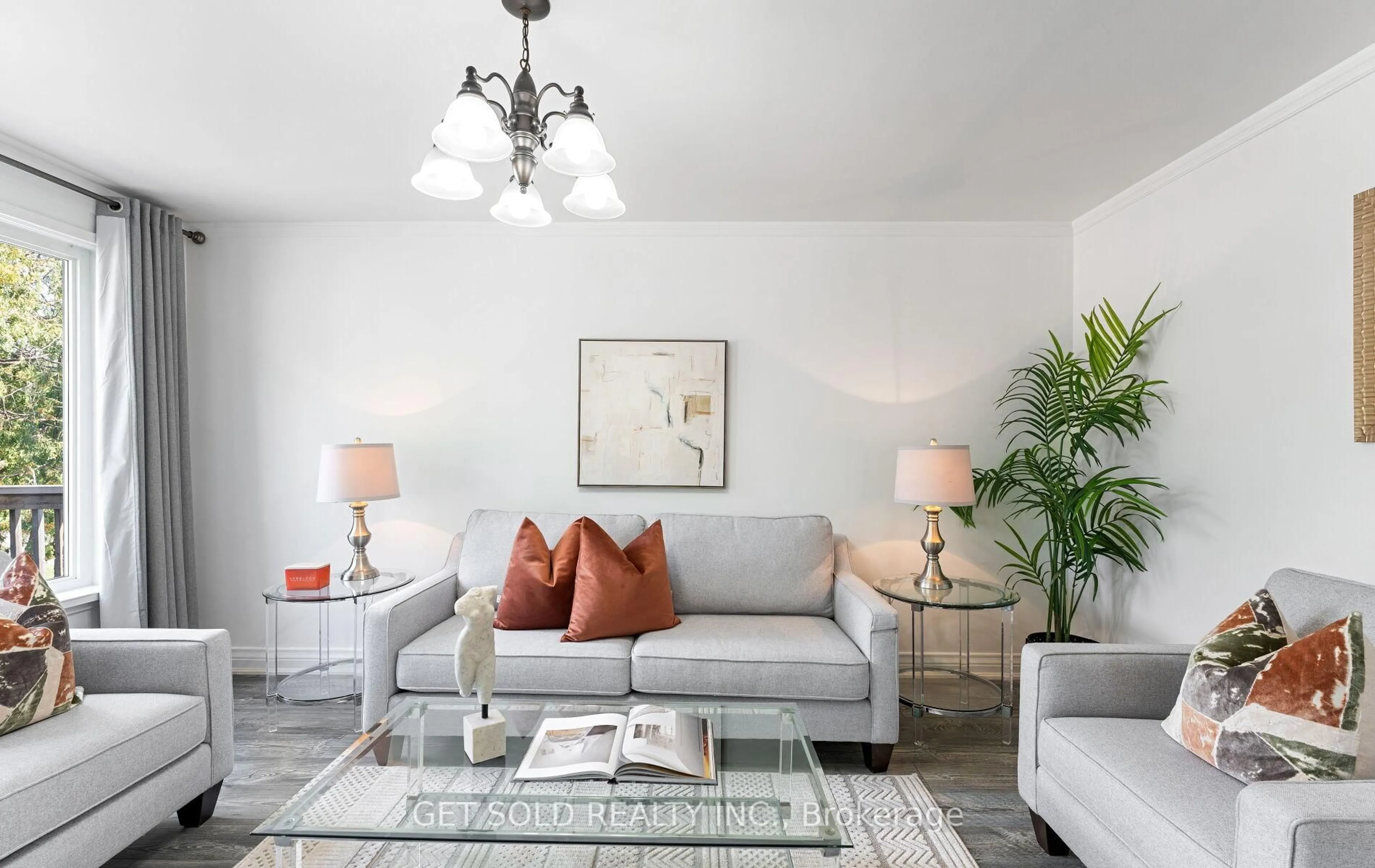 Living room with furniture, unknown for 24 Huntsmoor Rd, Toronto Ontario M9W 3R5