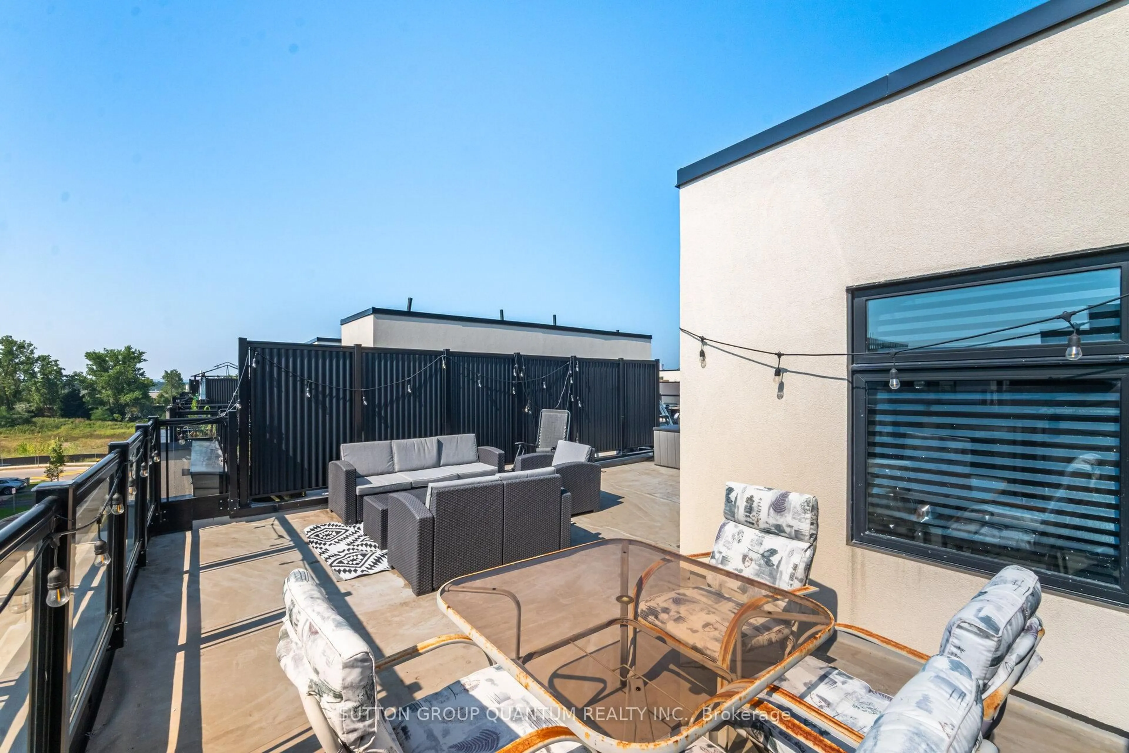 Patio, city buildings view from balcony for 1121 Cooke Blvd #19, Burlington Ontario L7T 0C4