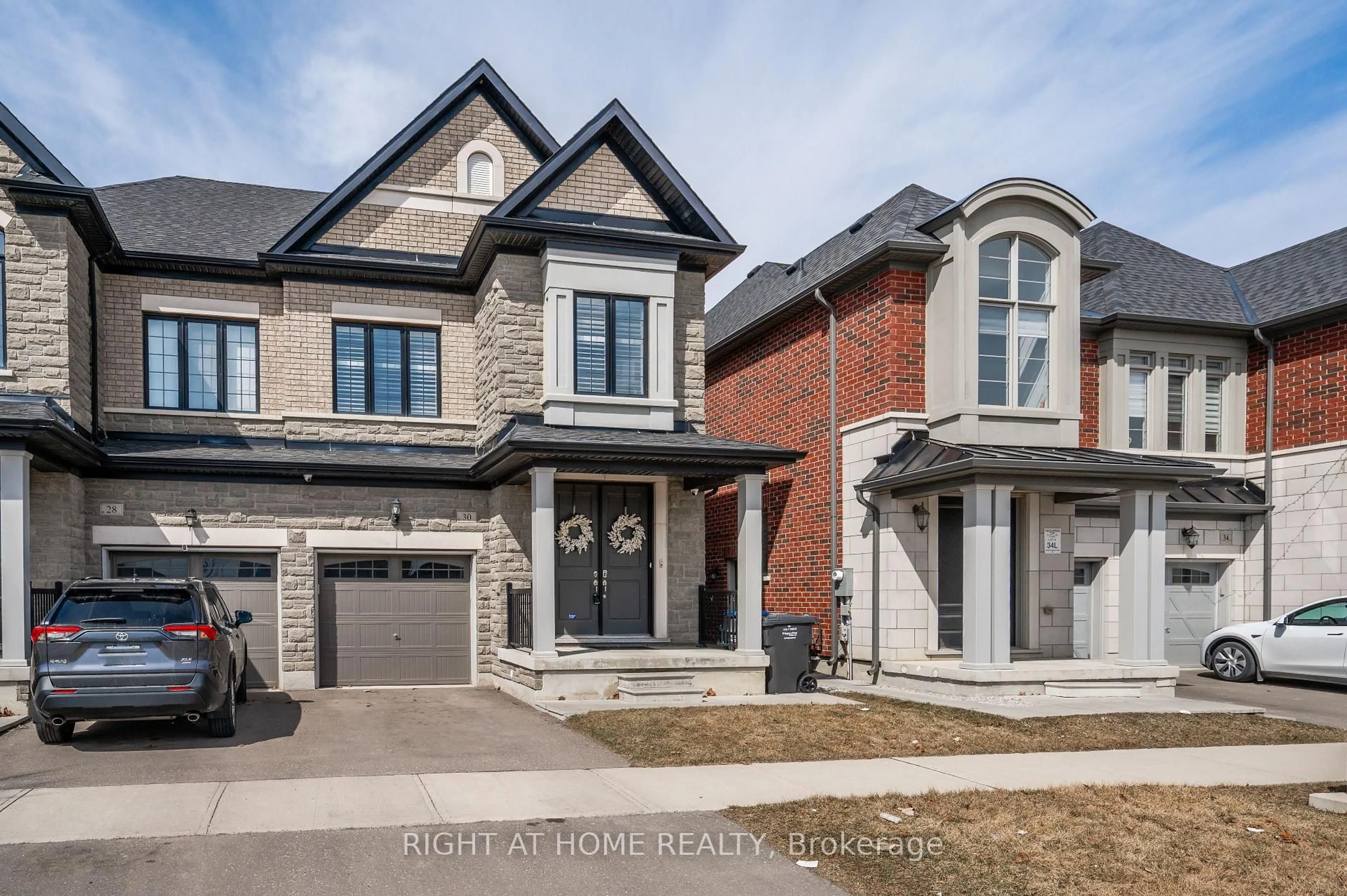 Home with brick exterior material, street for 30 Brent Stephens Way, Brampton Ontario L7A 5B6