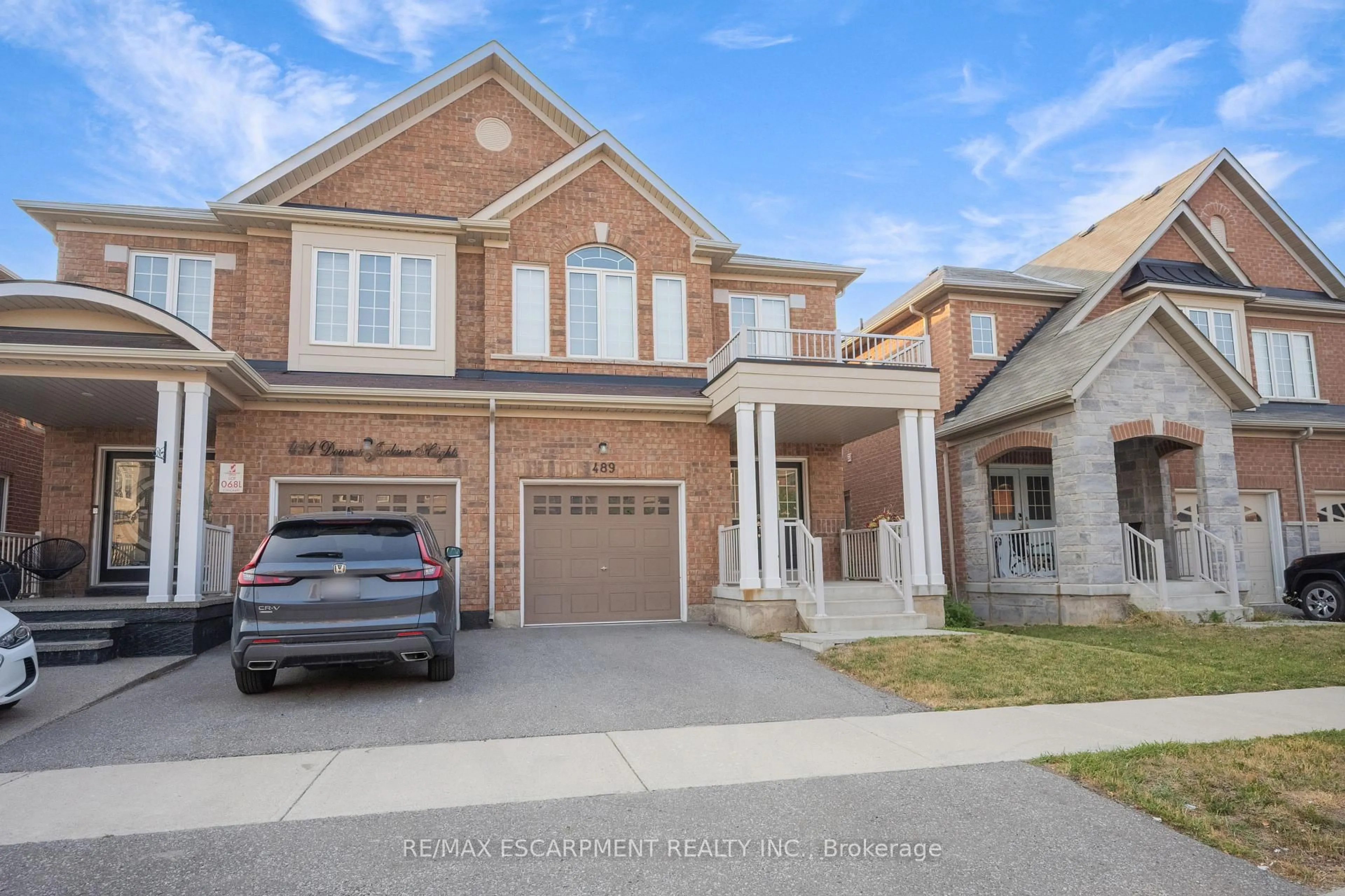 Home with brick exterior material, street for 489 Downes Jackson Hts, Milton Ontario L9T 8W1