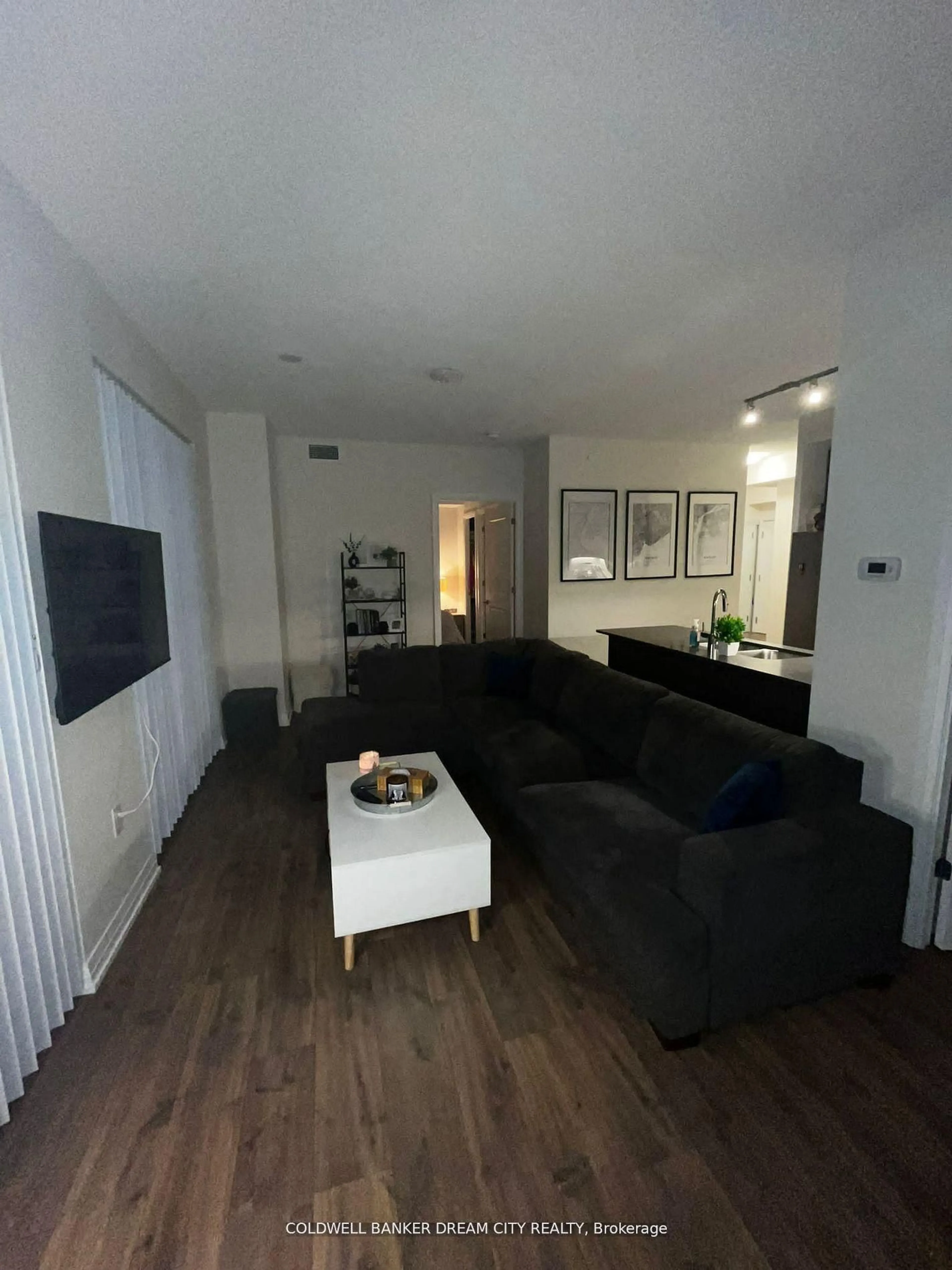 Living room with furniture, unknown for 50 Thomas Riley Rd #1507, Toronto Ontario M9B 0C5