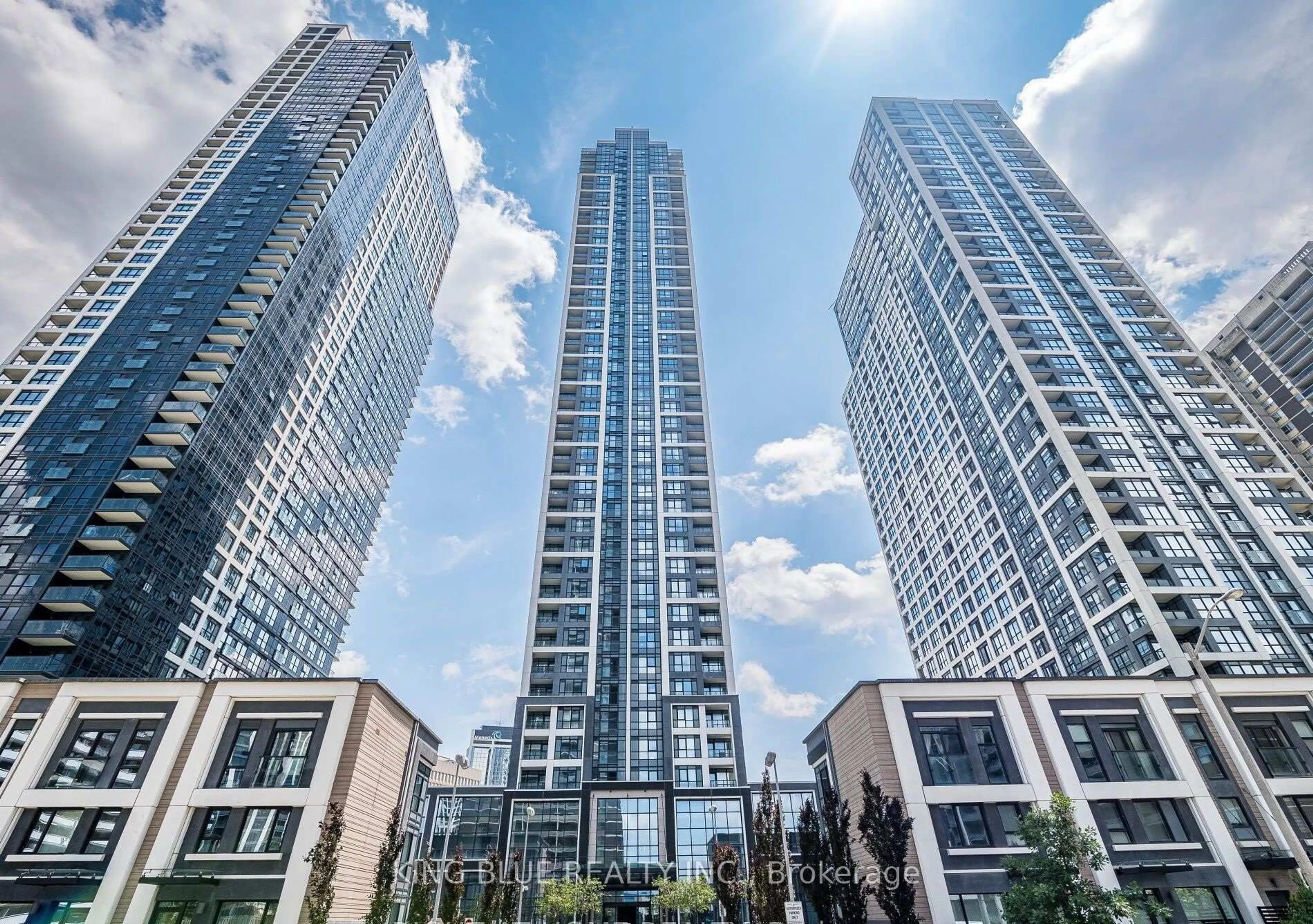 A pic from outside/outdoor area/front of a property/back of a property/a pic from drone, city buildings view from balcony for 7 Mabelle Ave #2103, Toronto Ontario M9A 4X7