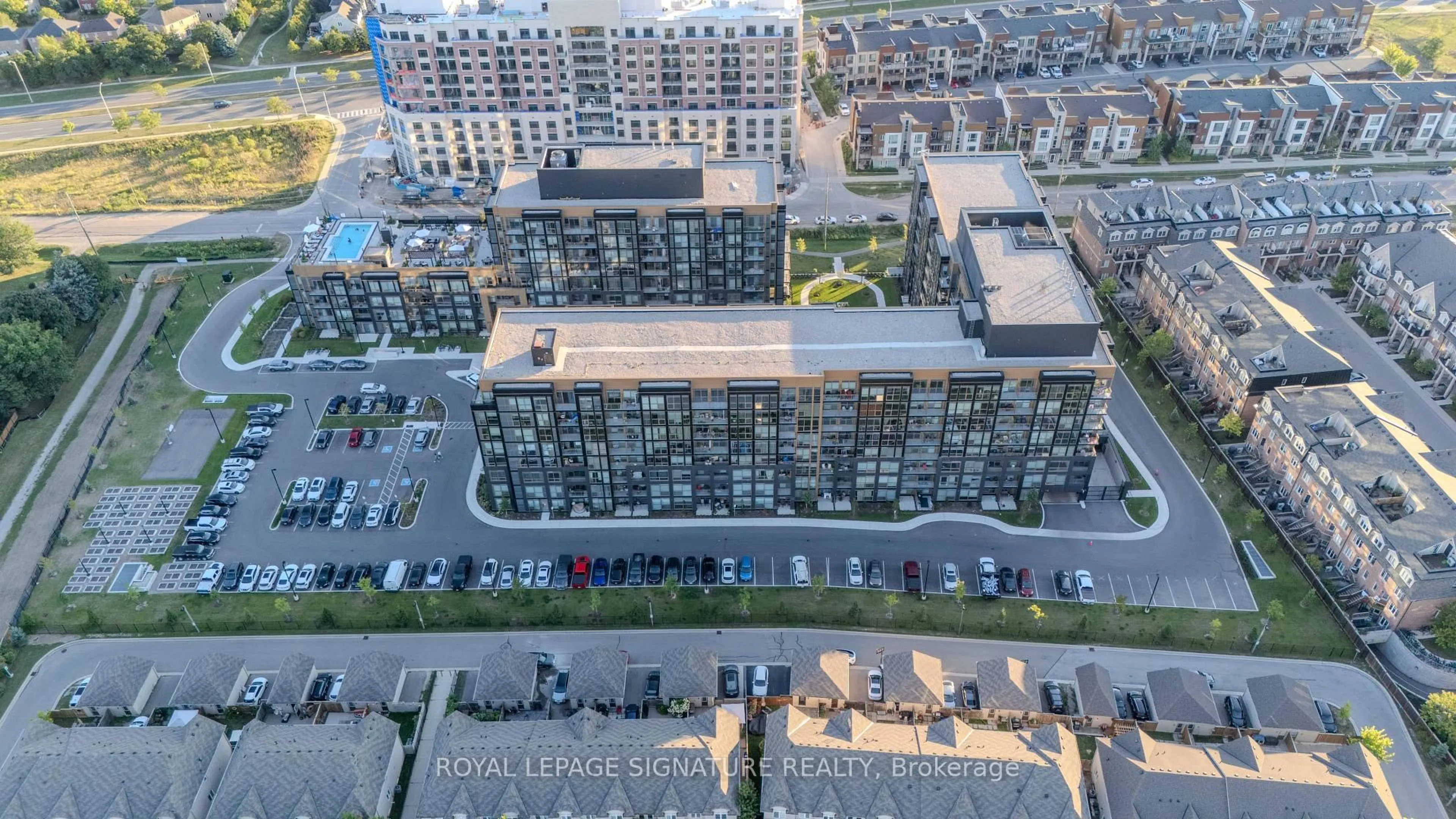 A pic from outside/outdoor area/front of a property/back of a property/a pic from drone, city buildings view from balcony for 2343 Khalsa Gate #611, Oakville Ontario L6M 5R6