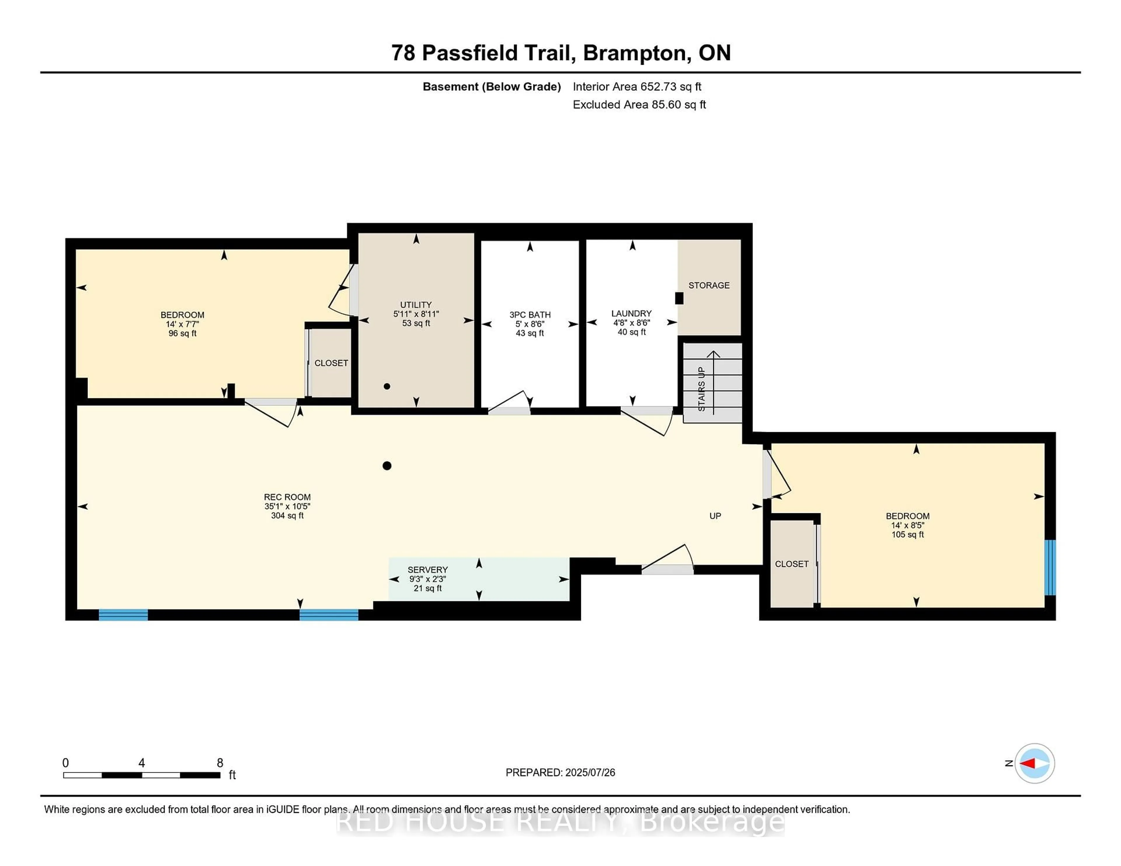 Floor plan for 78 Passfield Tr, Brampton Ontario L6P 1V1
