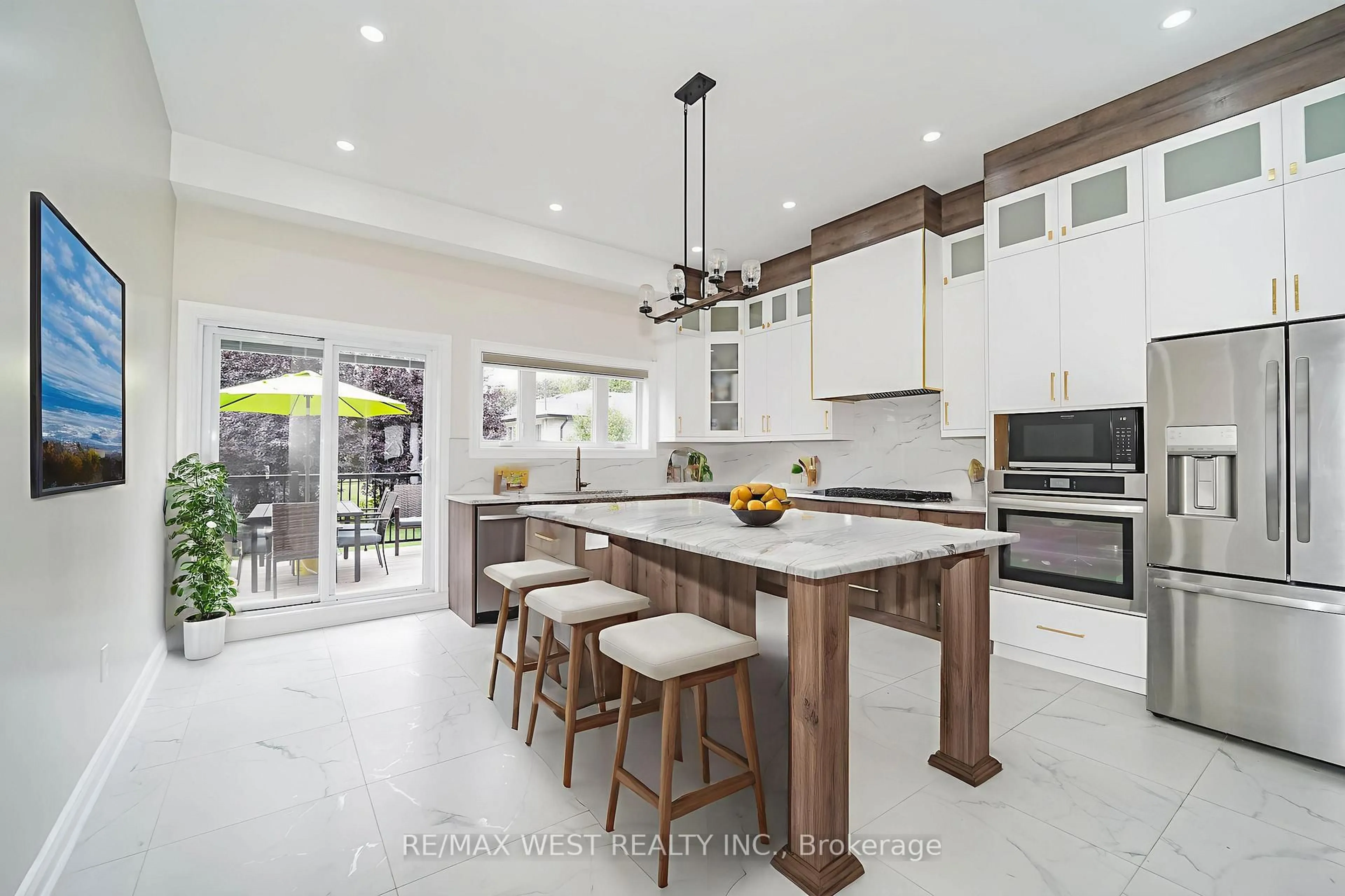 Contemporary kitchen, ceramic/tile floor for 106 Celestine Dr, Toronto Ontario M9R 3N9