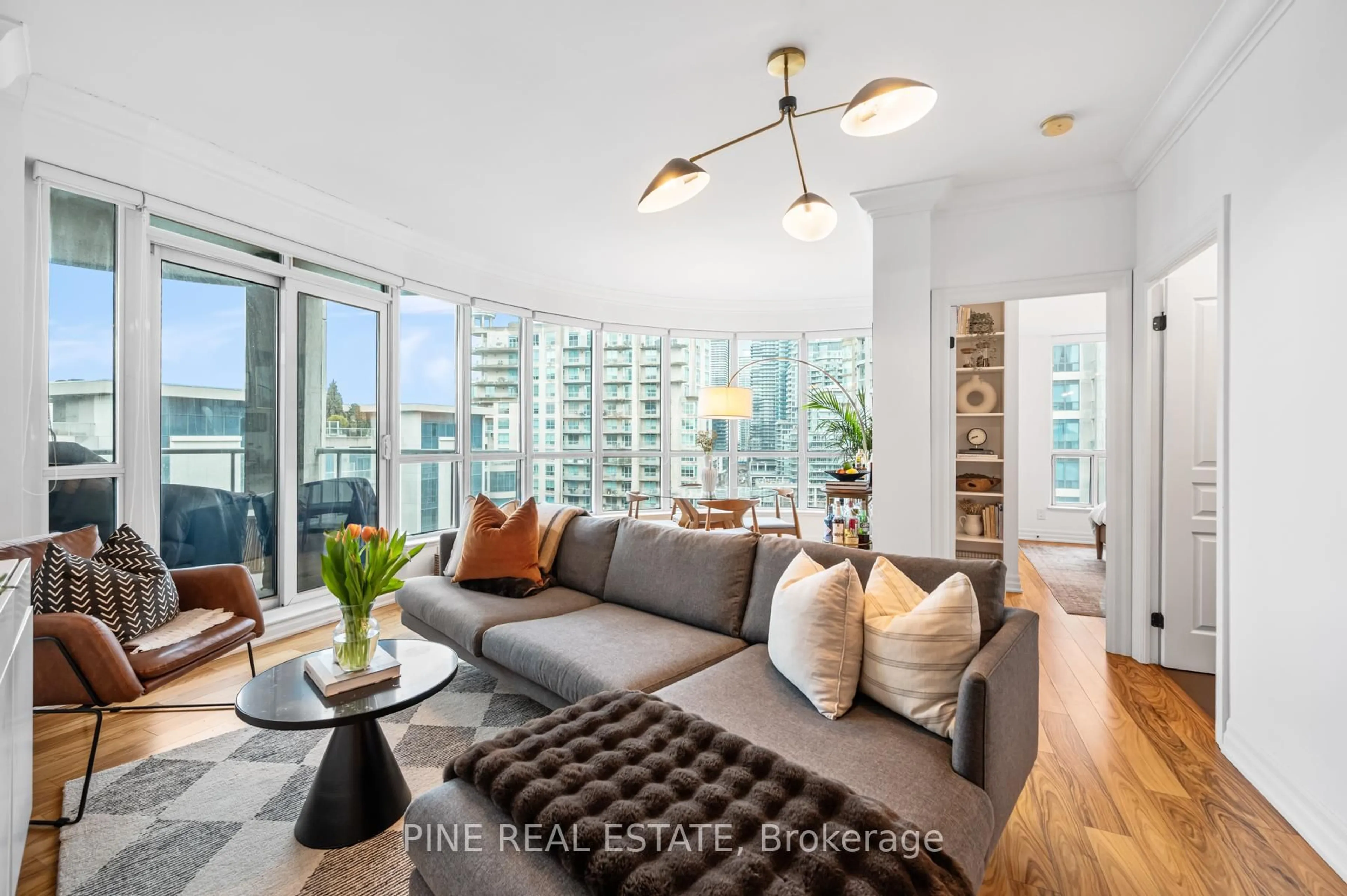 Living room with furniture, unknown for 2083 Lake shore Blvd #1112, Toronto Ontario M8V 4G2