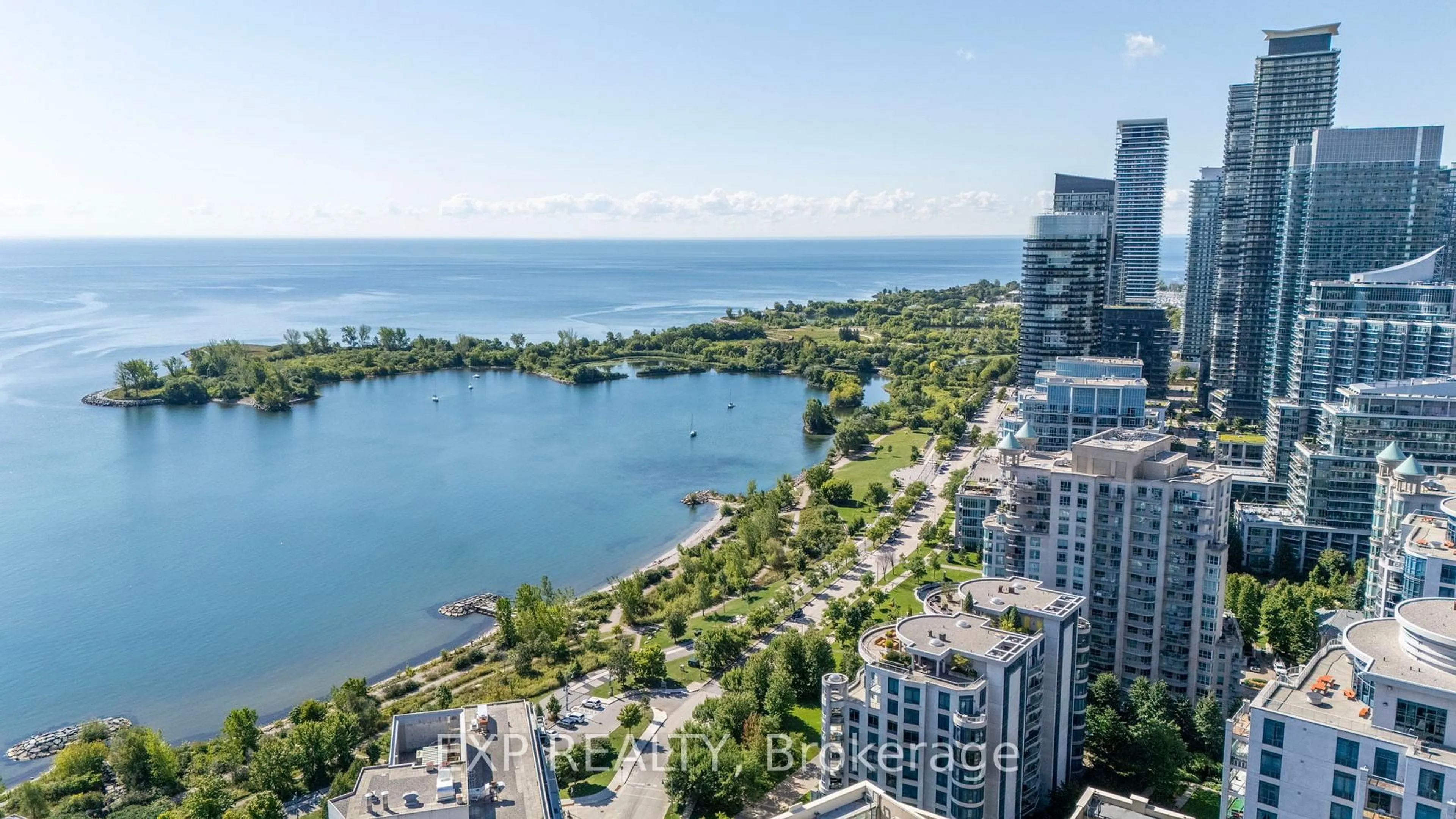 A pic from outside/outdoor area/front of a property/back of a property/a pic from drone, water/lake/river/ocean view for 2067 lake shore Blvd, Toronto Ontario M8V 4B8
